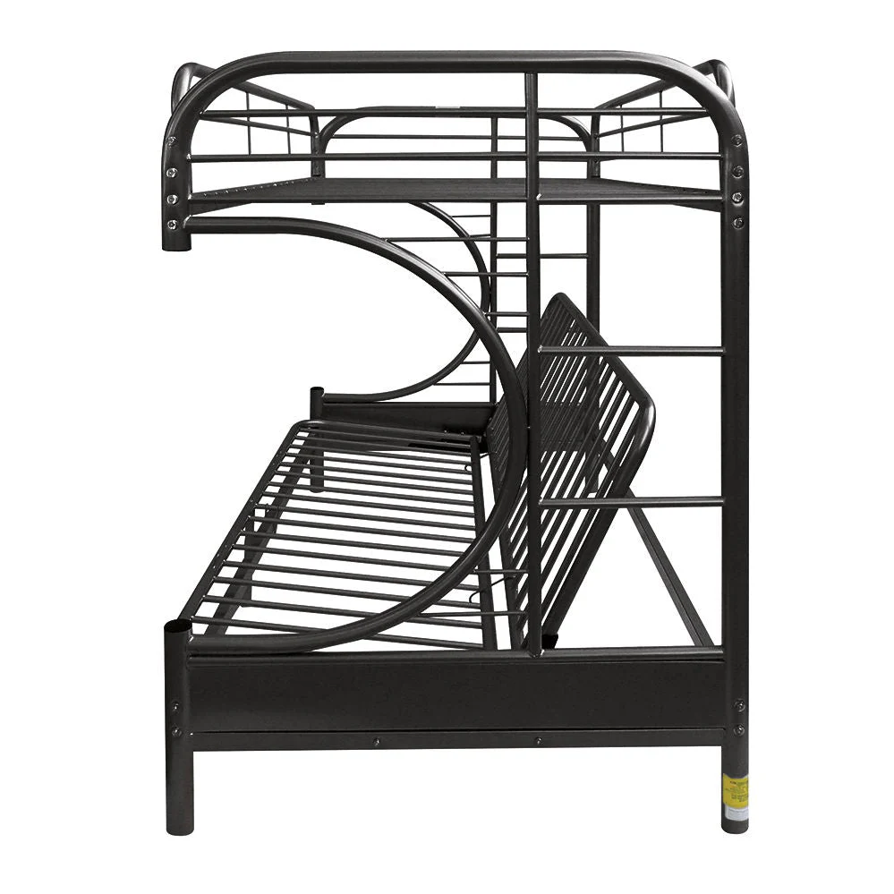 Eclipse - Twin Long Queen Futon Bunk Bed - Black - Image 3