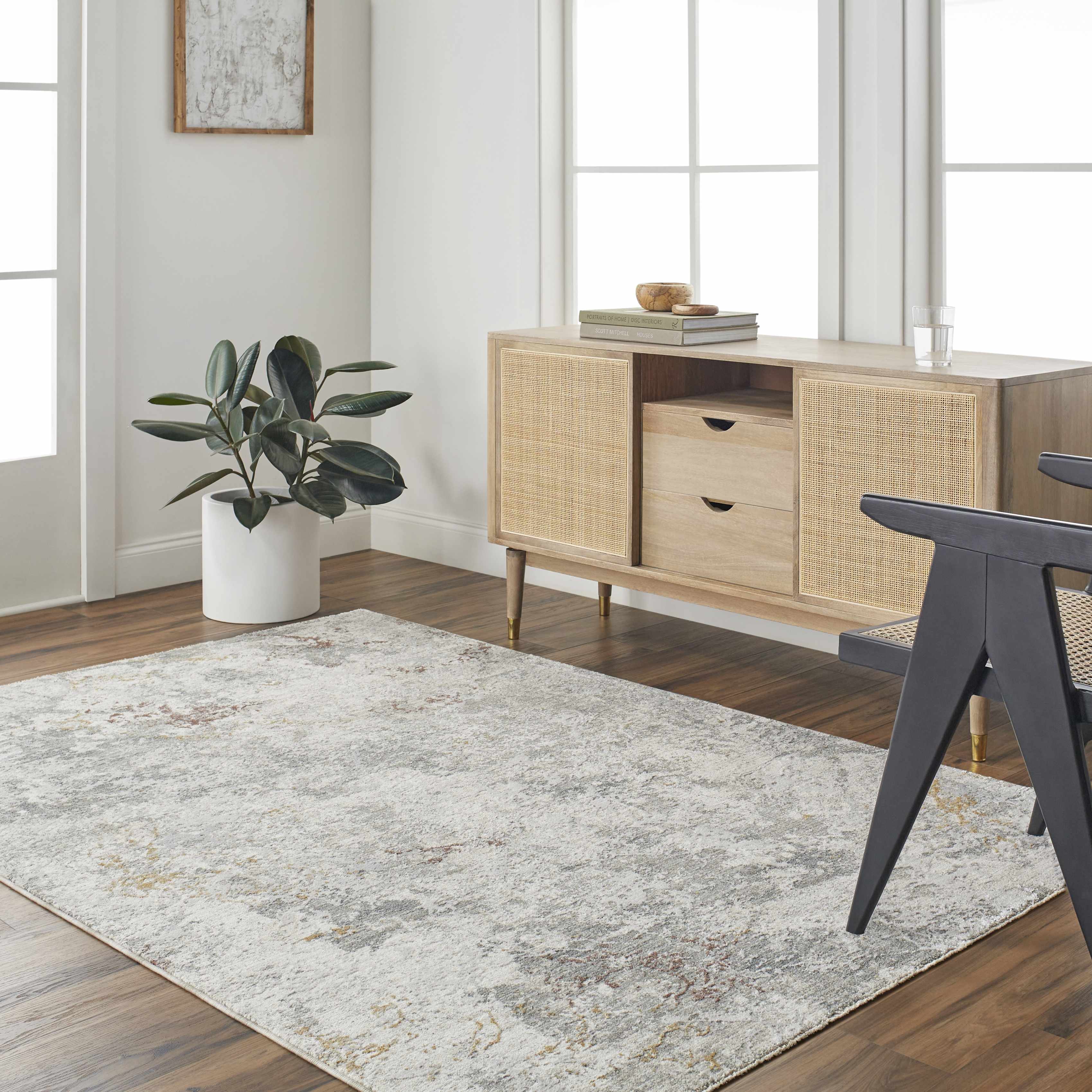 Edana Textured Rug with Fringes - Image 2