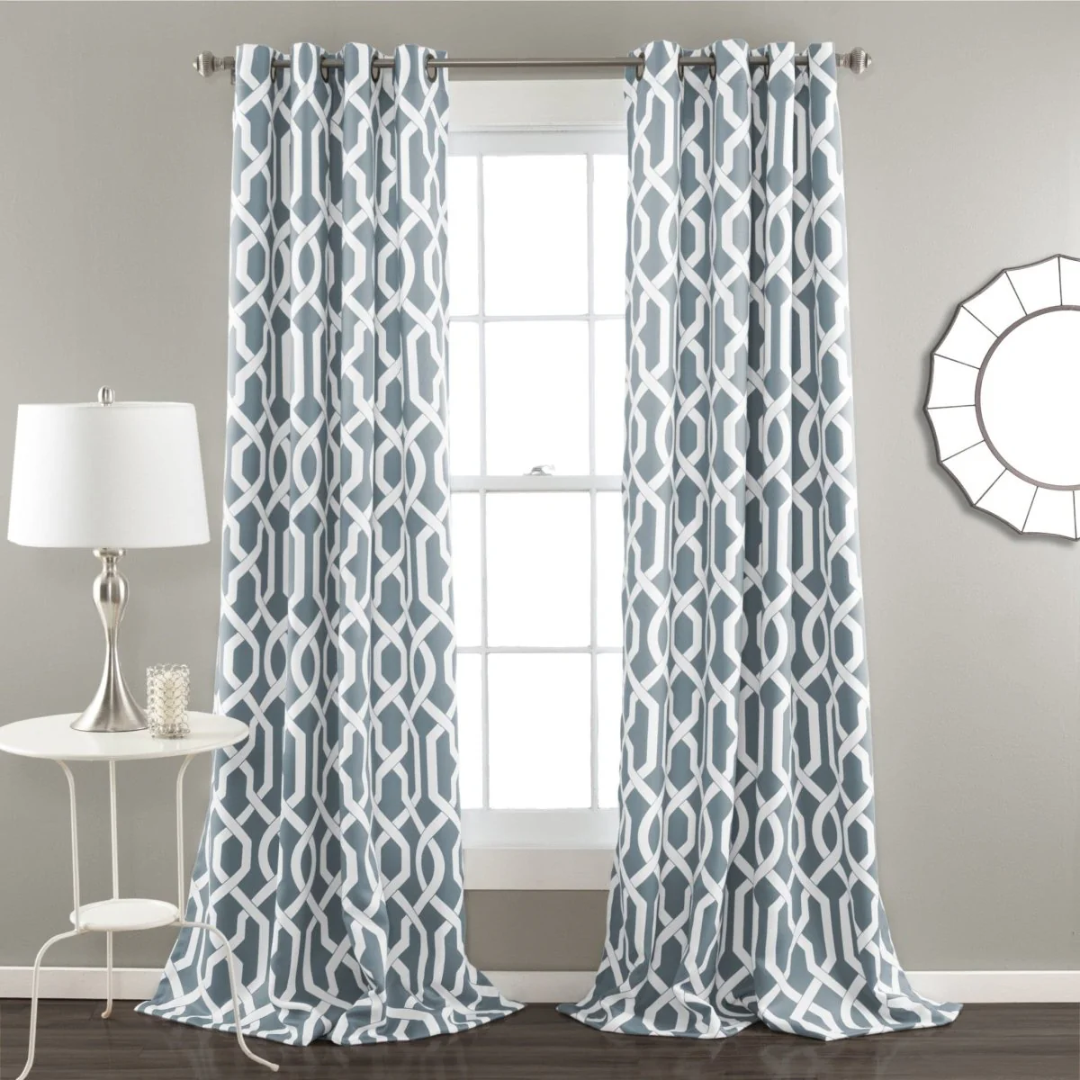 Edward Trellis Light Filtering Window Curtain Panel Set - Image 5