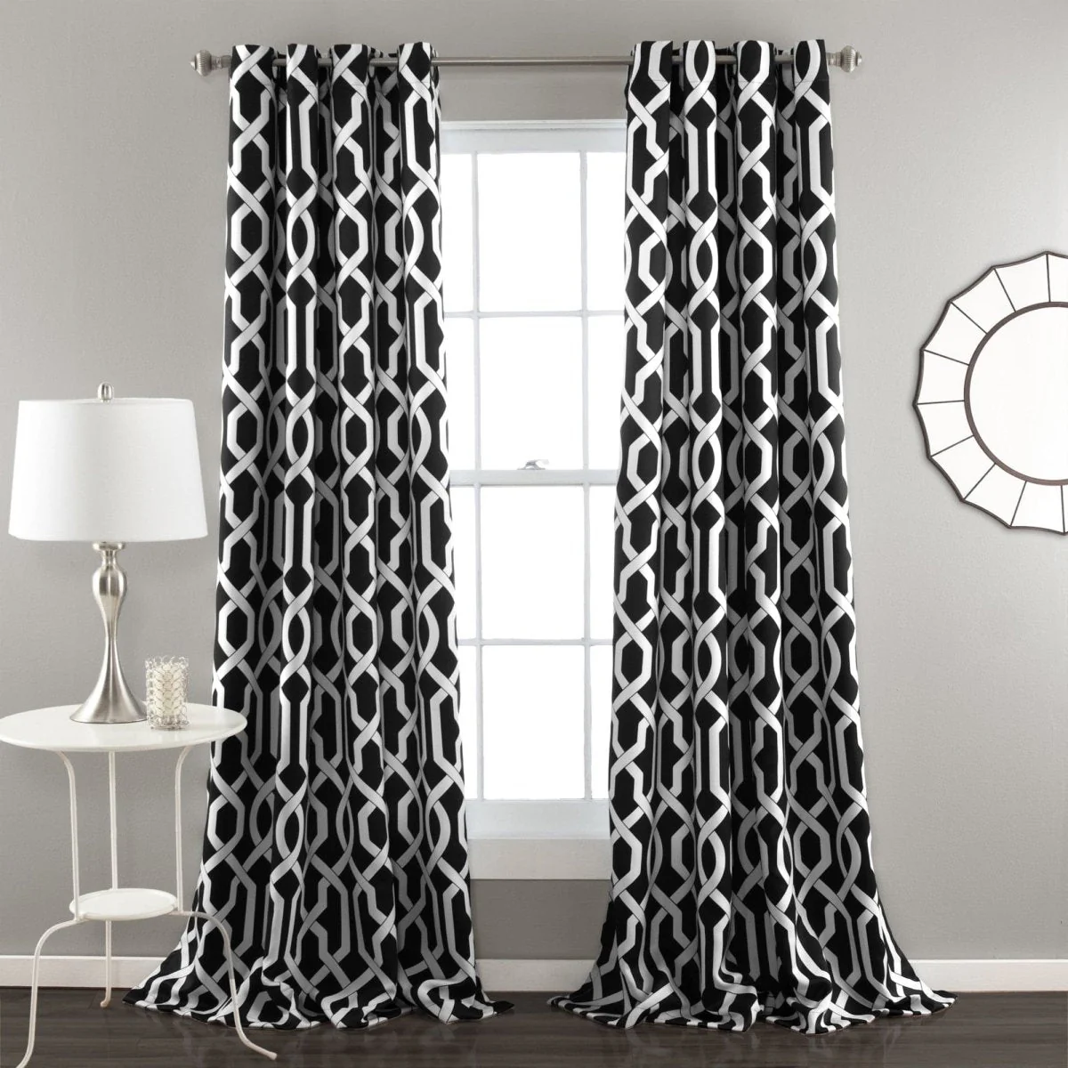 Edward Trellis Light Filtering Window Curtain Panel Set - Image 7