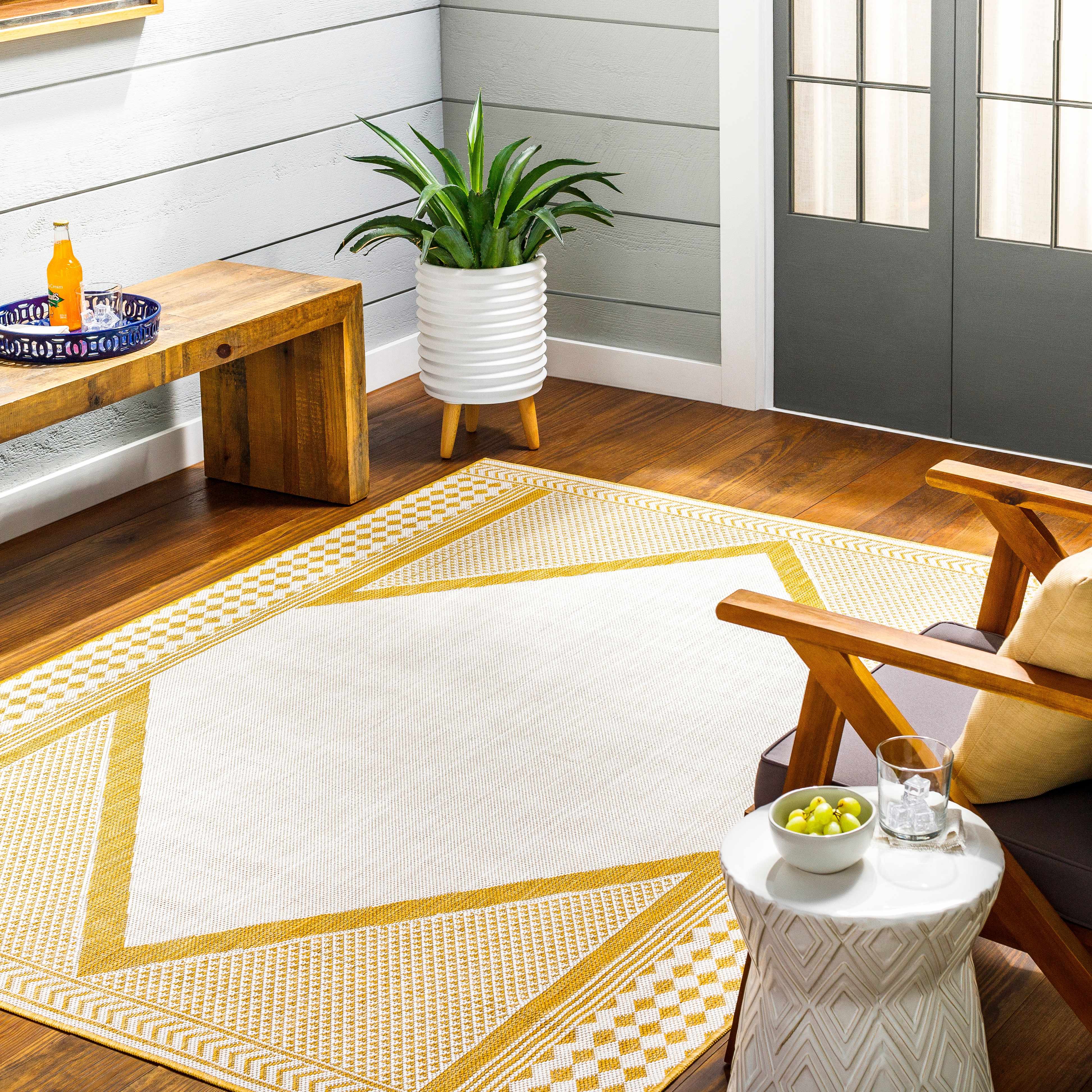 Efrem Mustard Area Carpet Area Rug - Clearance - Image 2