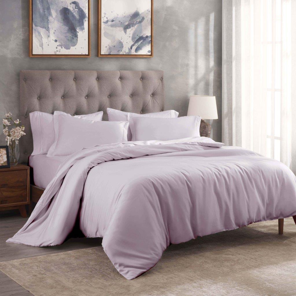 Egyptian Cotton 300 Thread Count Solid Luxury Duvet Cover Set - Image 11