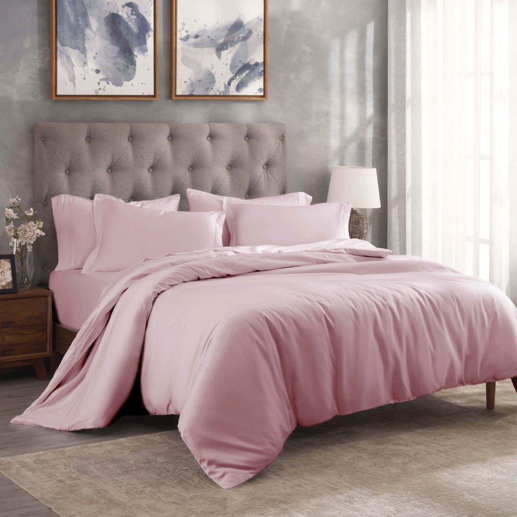 Egyptian Cotton 300 Thread Count Solid Luxury Duvet Cover Set - Image 13
