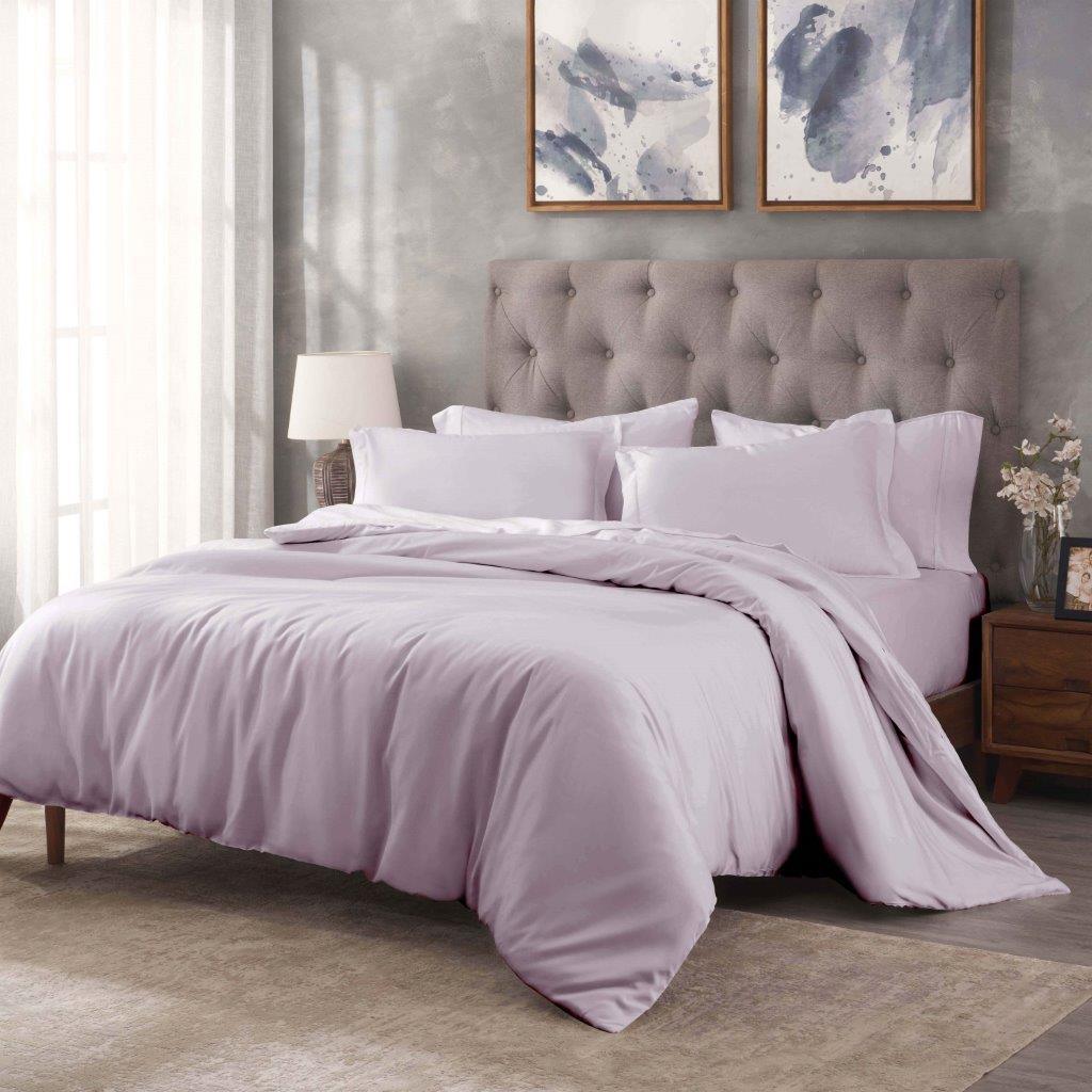 Egyptian Cotton 400 Thread Count Solid Luxury Duvet Cover Set - Image 11