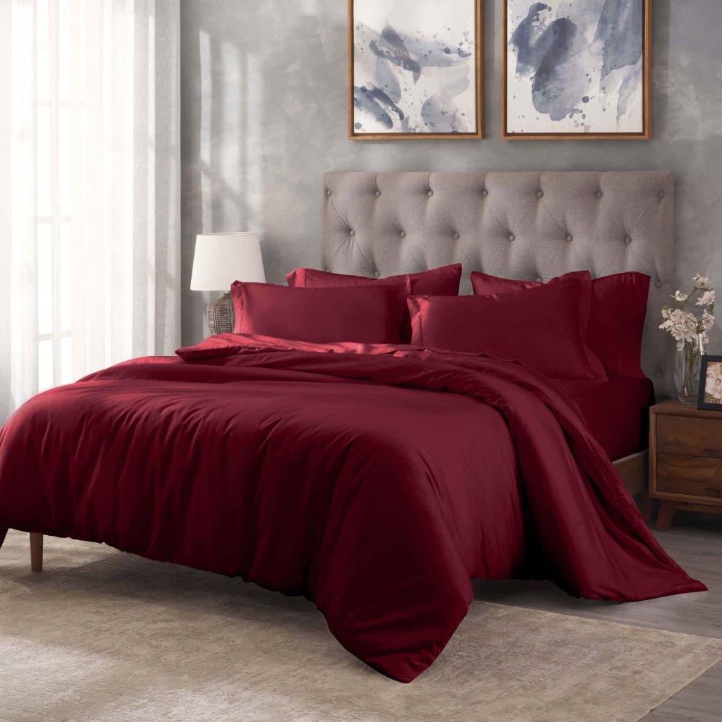 Egyptian Cotton 400 Thread Count Solid Luxury Duvet Cover Set - Image 15