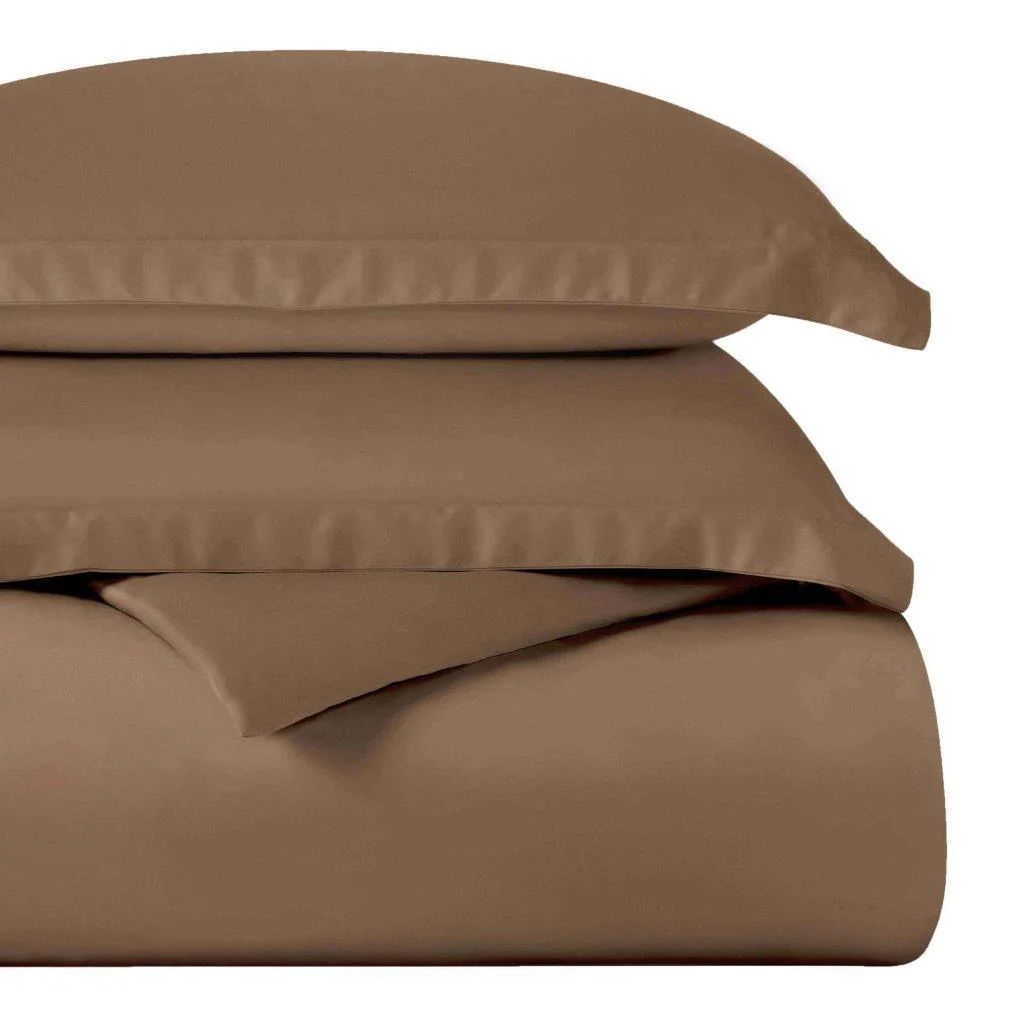 Egyptian Cotton 400 Thread Count Solid Luxury Duvet Cover Set - Image 17