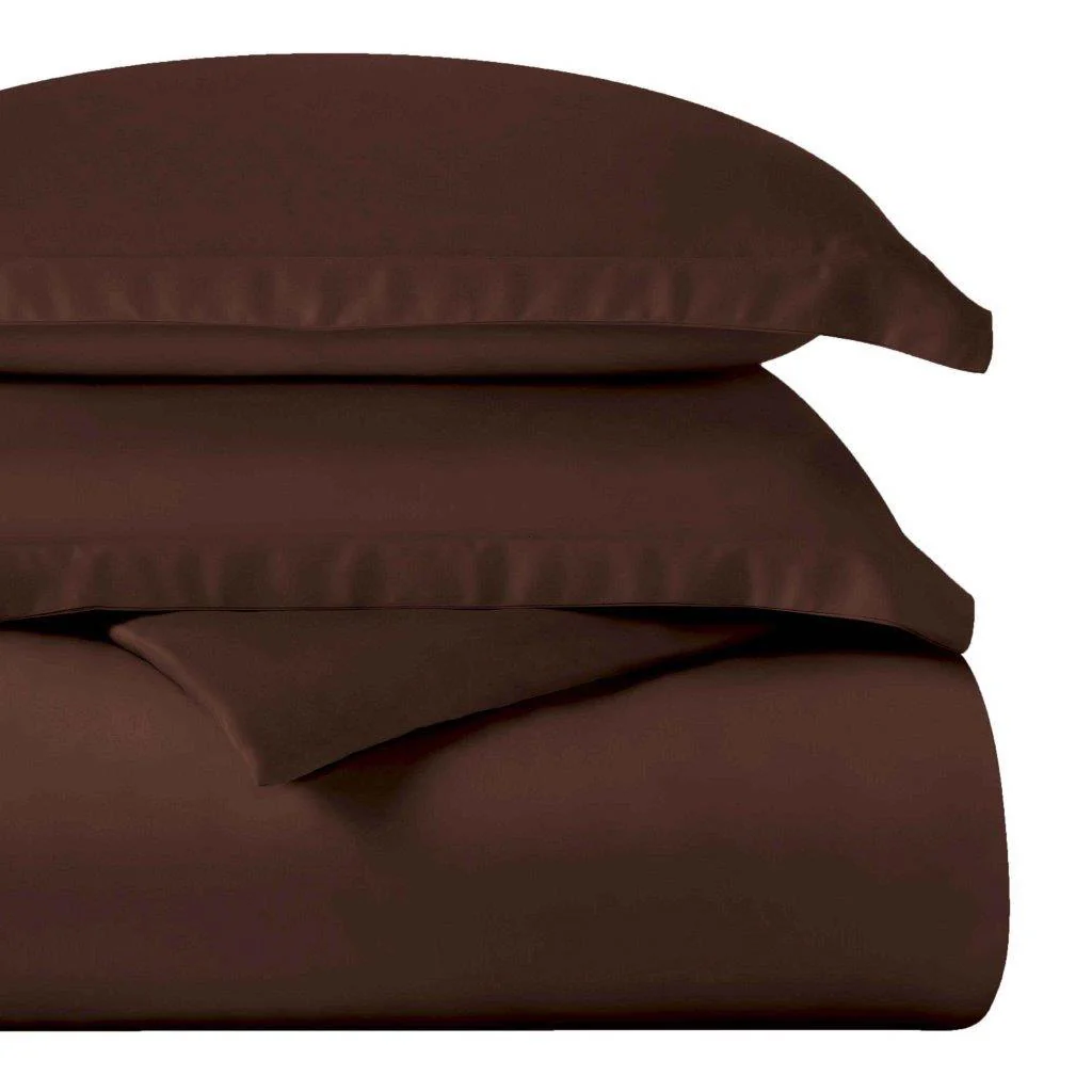 Egyptian Cotton 400 Thread Count Solid Luxury Duvet Cover Set - Image 22