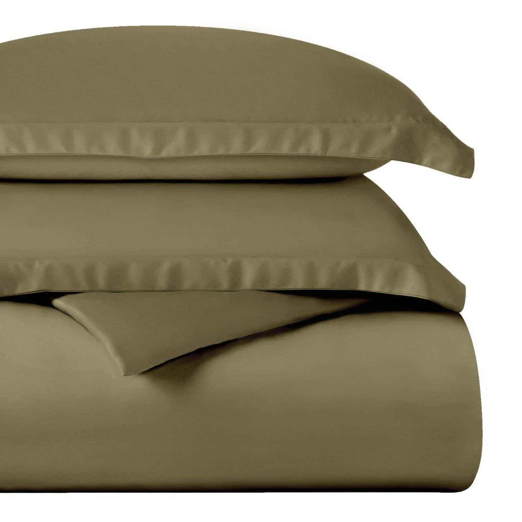 Egyptian Cotton 400 Thread Count Solid Luxury Duvet Cover Set - Image 25