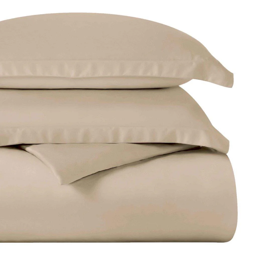 Egyptian Cotton 400 Thread Count Solid Luxury Duvet Cover Set - Image 26