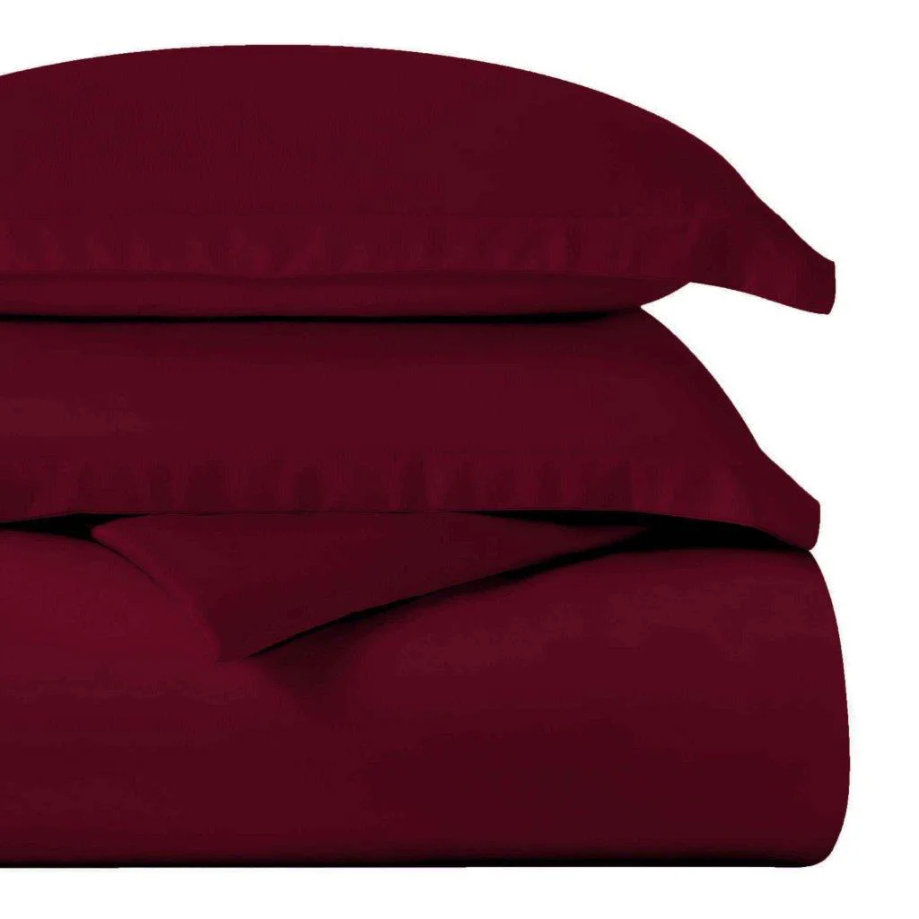 Egyptian Cotton 400 Thread Count Solid Luxury Duvet Cover Set - Image 28