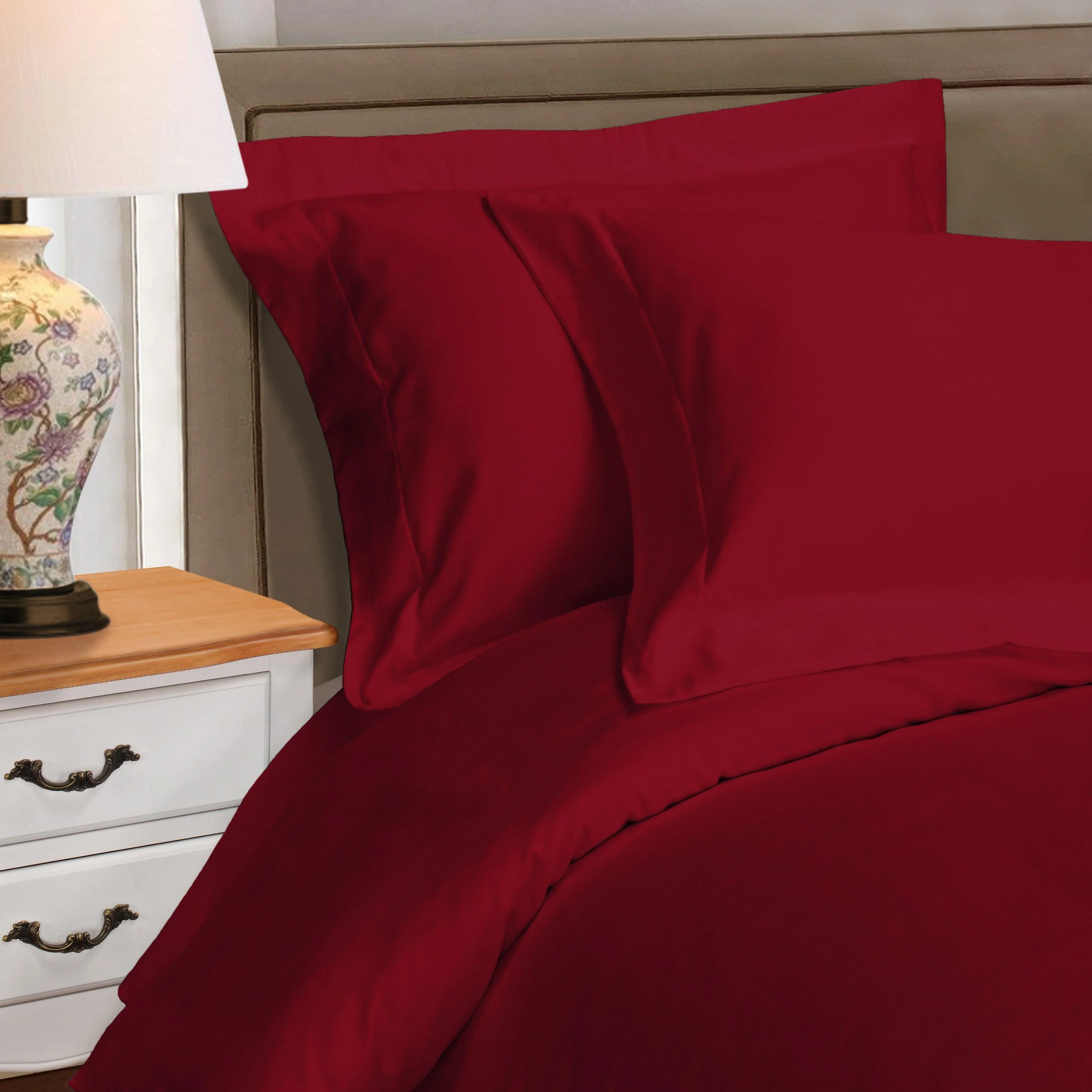 Egyptian Cotton 530 Thread Count Solid Luxury Duvet Cover Set - Image 10