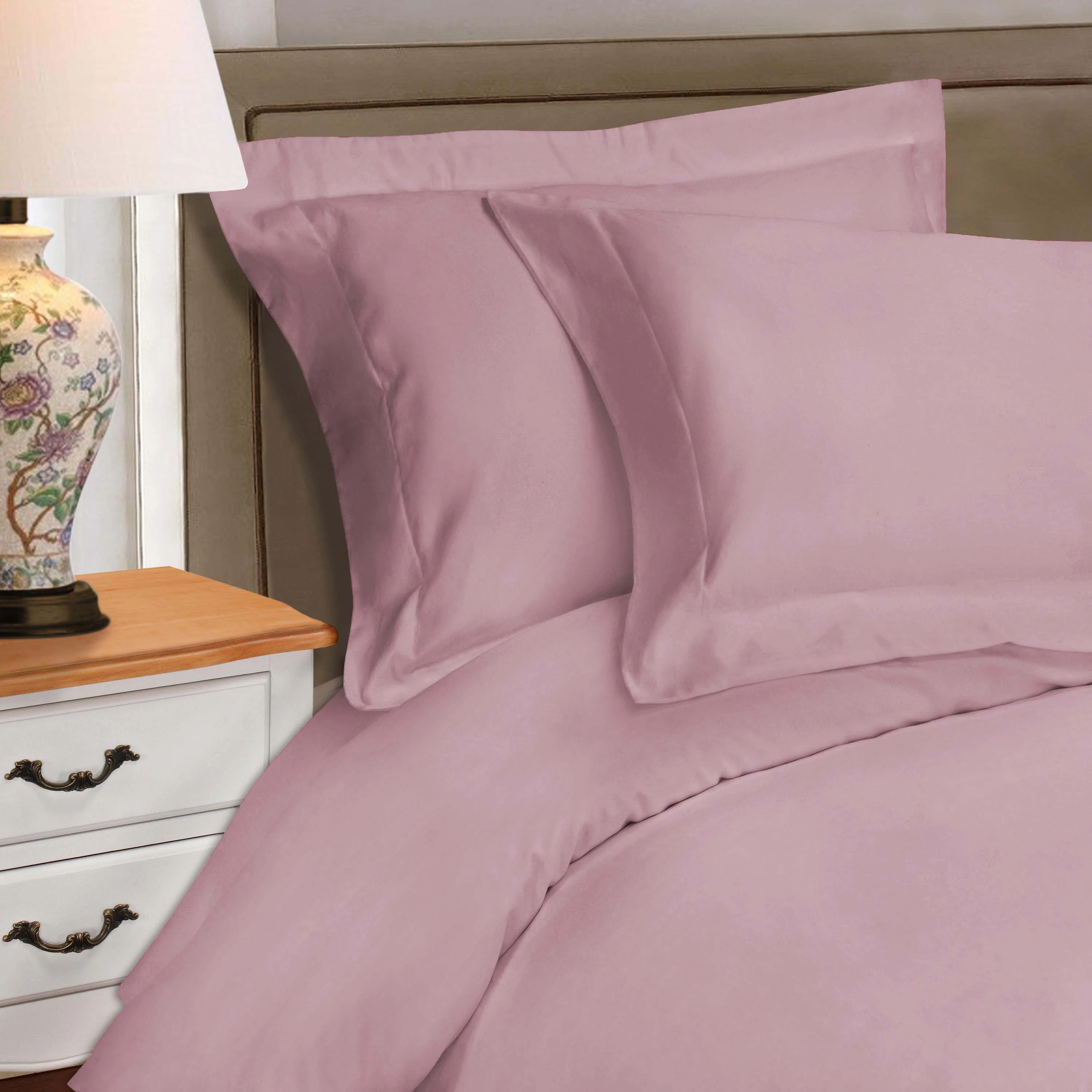 Egyptian Cotton 530 Thread Count Solid Luxury Duvet Cover Set - Image 6