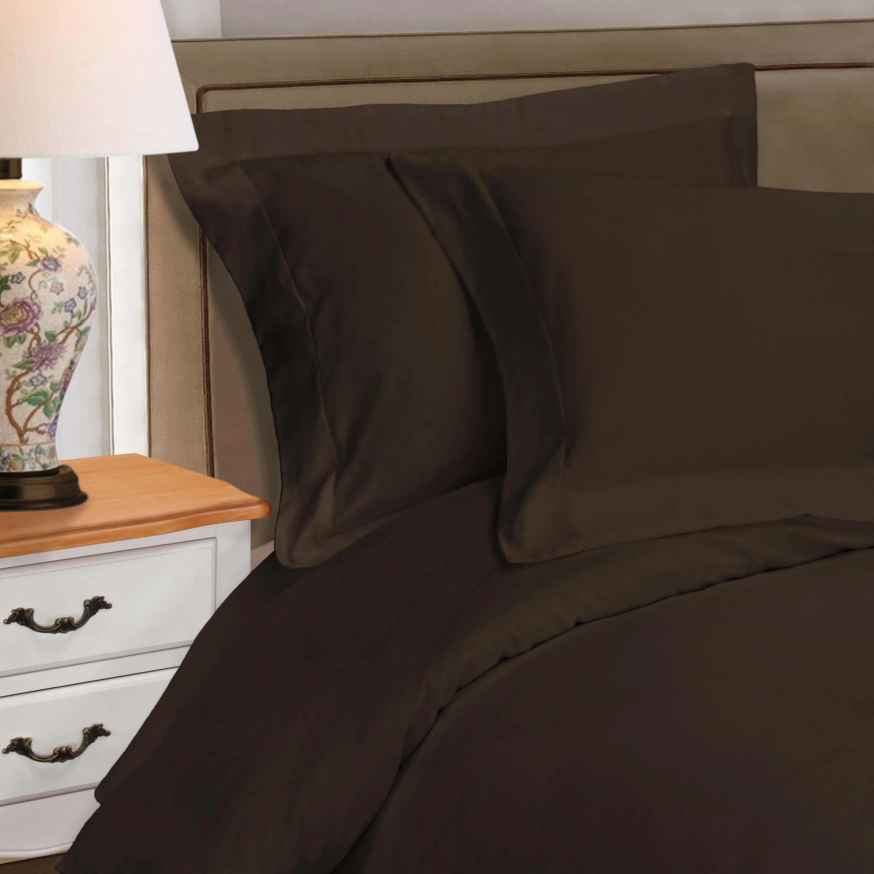 Egyptian Cotton 530 Thread Count Solid Luxury Duvet Cover Set - Image 8