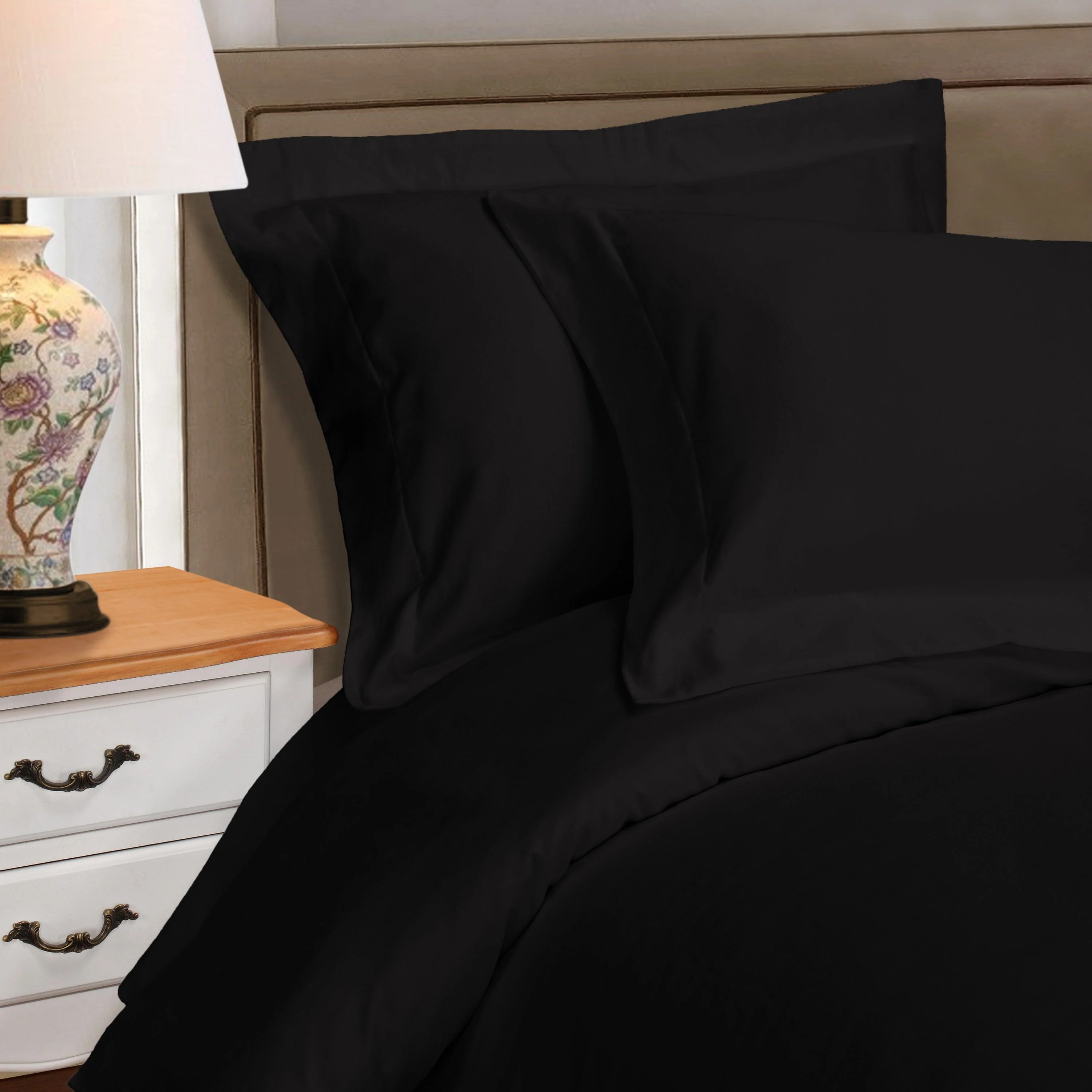 Egyptian Cotton 530 Thread Count Solid Luxury Duvet Cover Set - Image 9