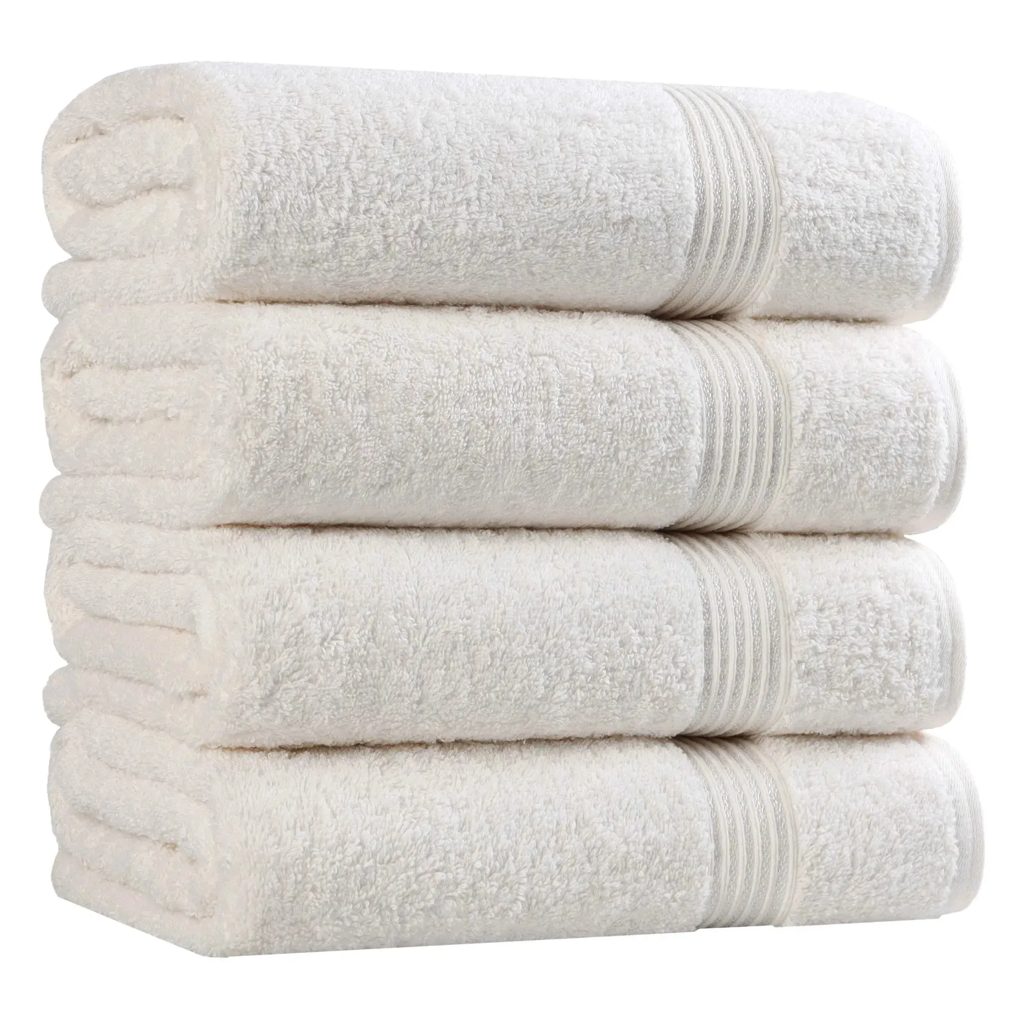 Egyptian Cotton Plush Absorbent Luxury Bath Towel Set of 4 - Image 13