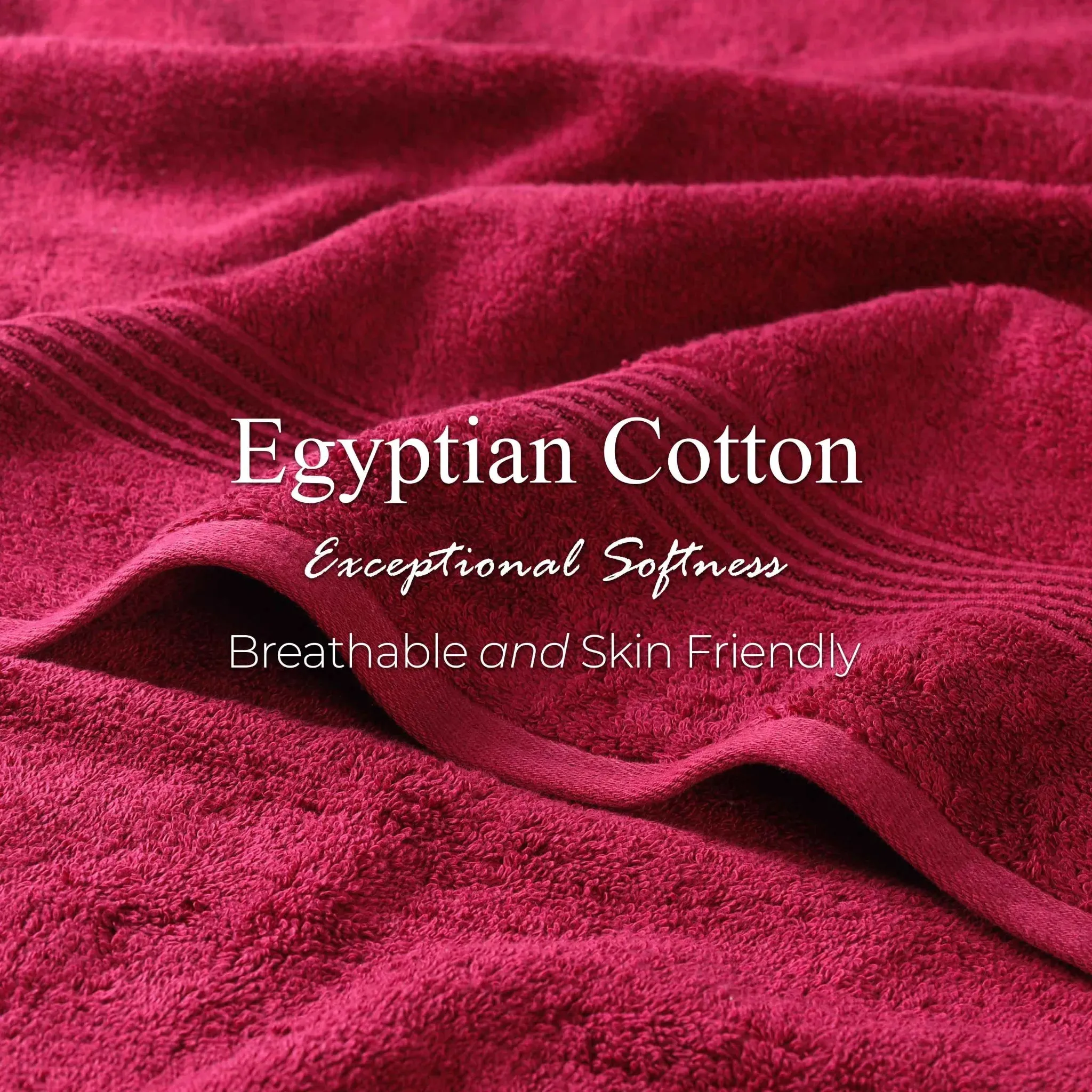 Egyptian Cotton Plush Absorbent Luxury Bath Towel Set of 4 - Image 15