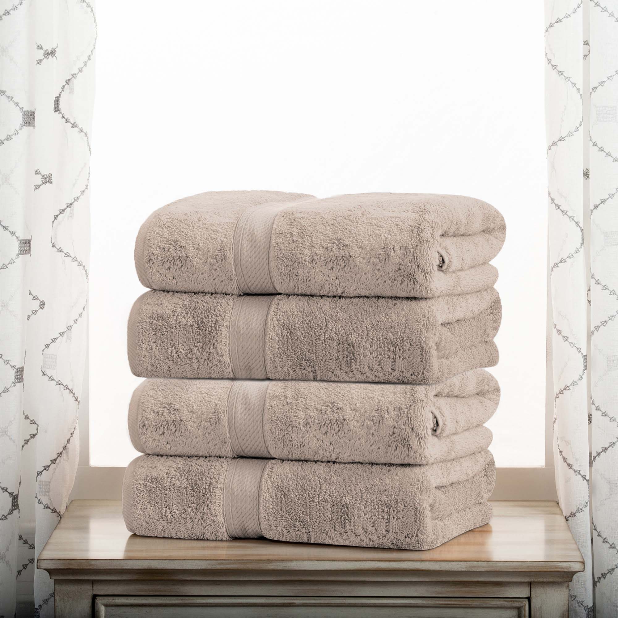 Egyptian Cotton Plush Heavyweight Bath Towel Set of 4 - Image 10