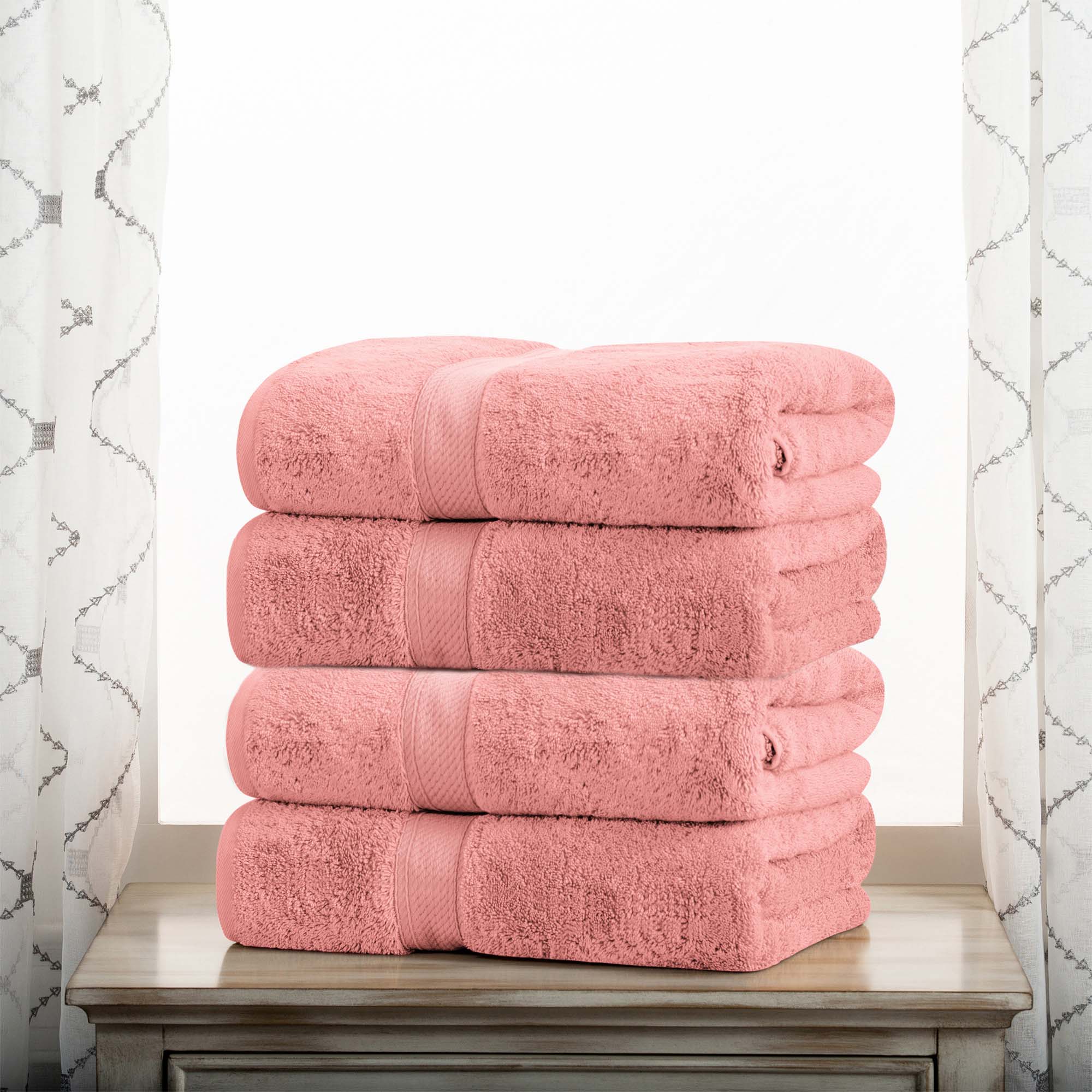 Egyptian Cotton Plush Heavyweight Bath Towel Set of 4 - Image 12