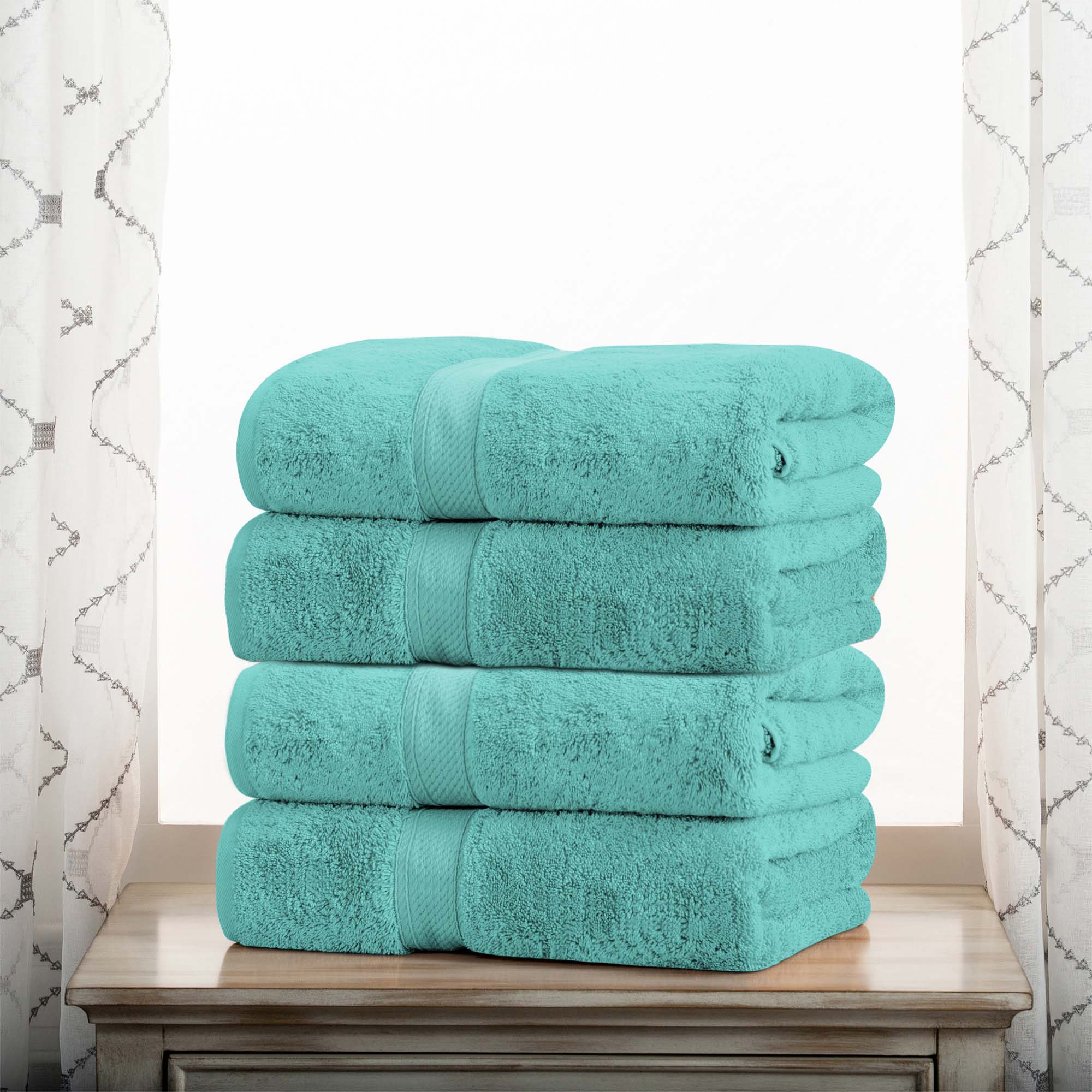 Egyptian Cotton Plush Heavyweight Bath Towel Set of 4 - Image 13