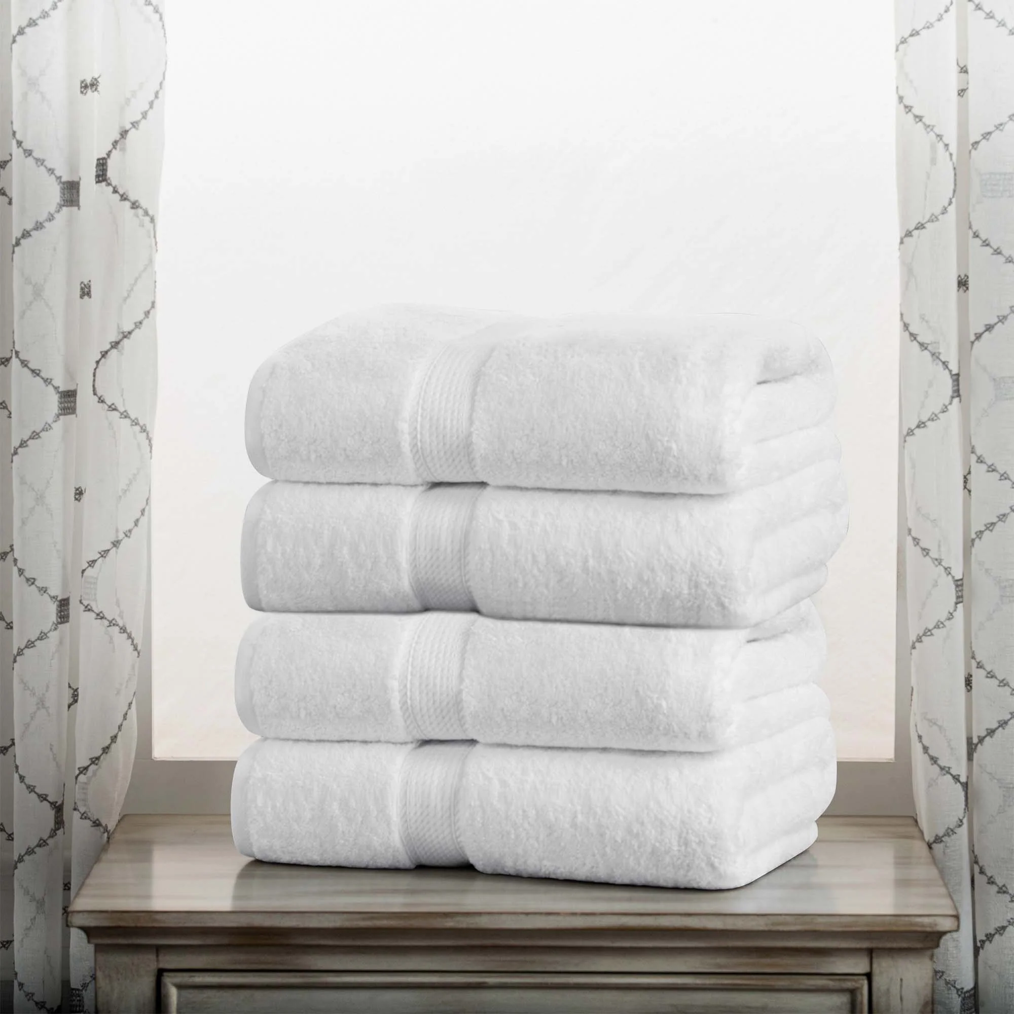 Egyptian Cotton Plush Heavyweight Bath Towel Set of 4 - Image 14