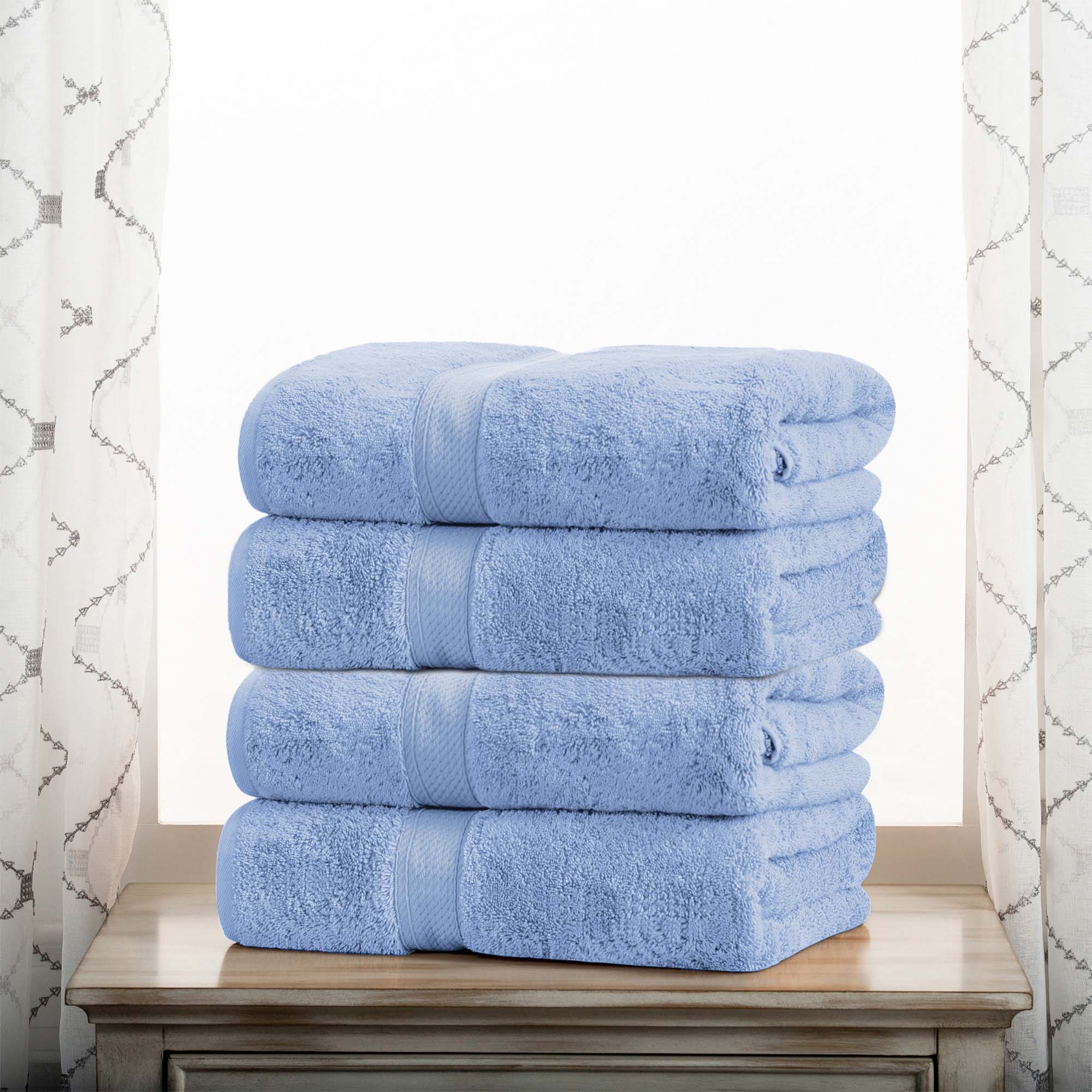Egyptian Cotton Plush Heavyweight Bath Towel Set of 4 - Image 3