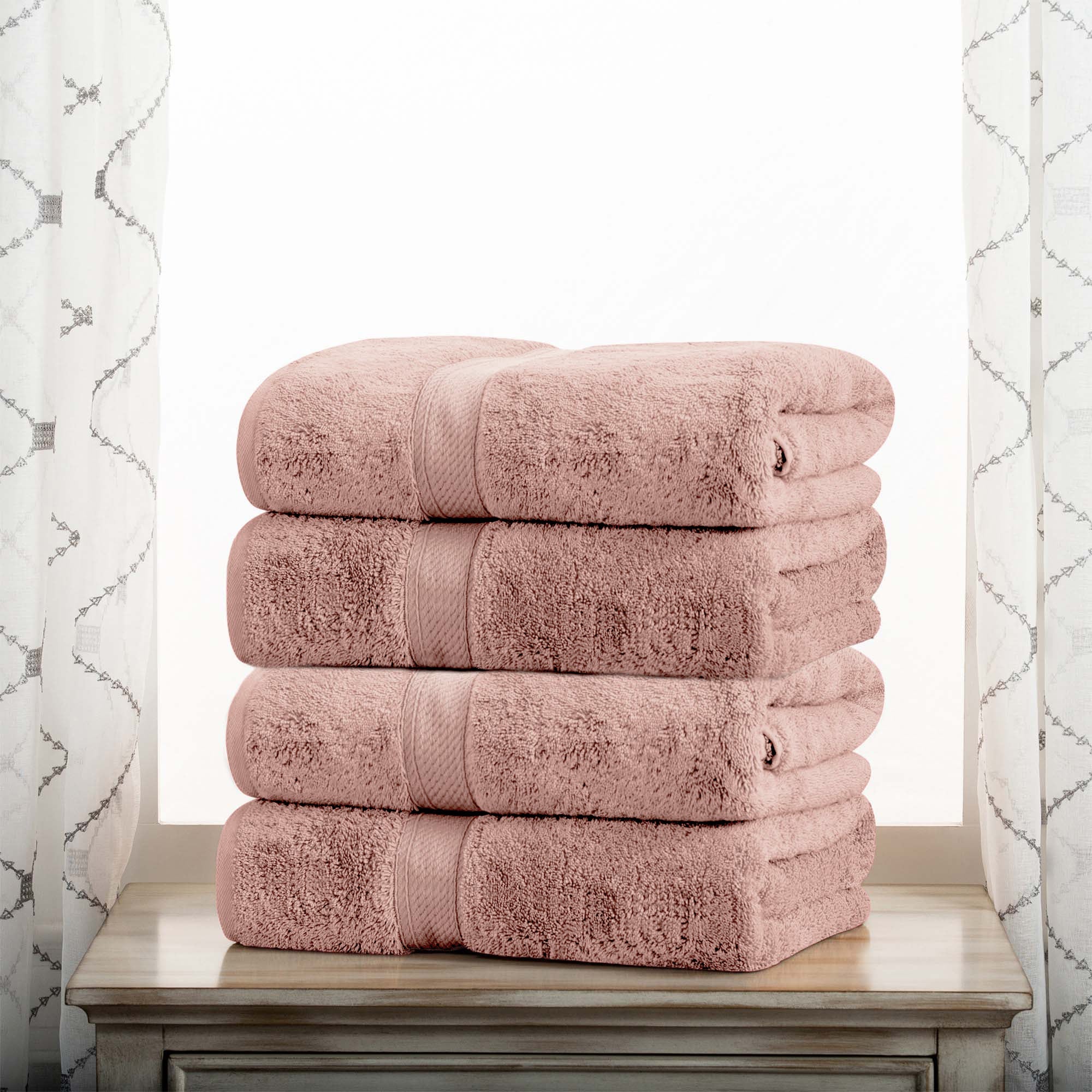 Egyptian Cotton Plush Heavyweight Bath Towel Set of 4 - Image 4