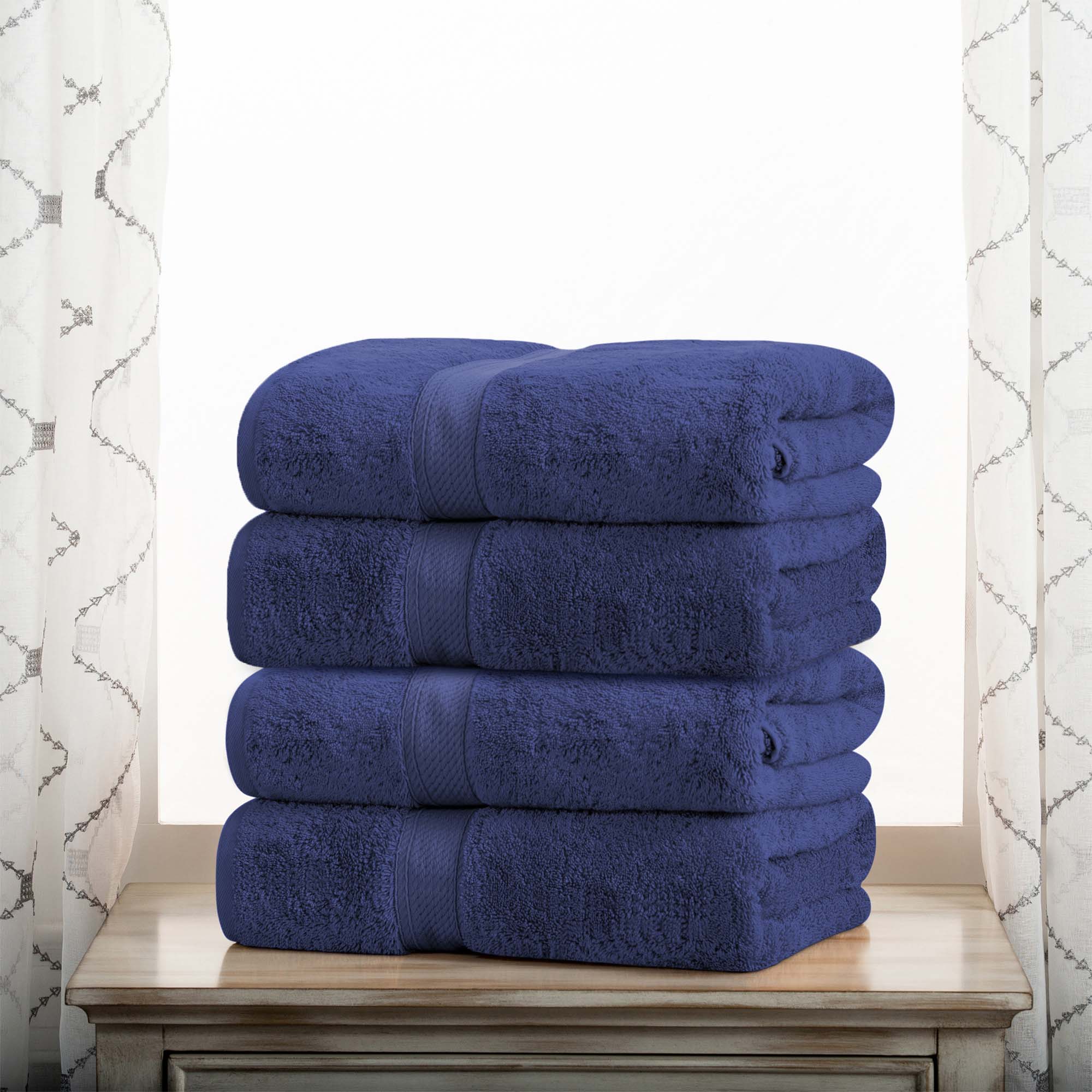 Egyptian Cotton Plush Heavyweight Bath Towel Set of 4 - Image 5