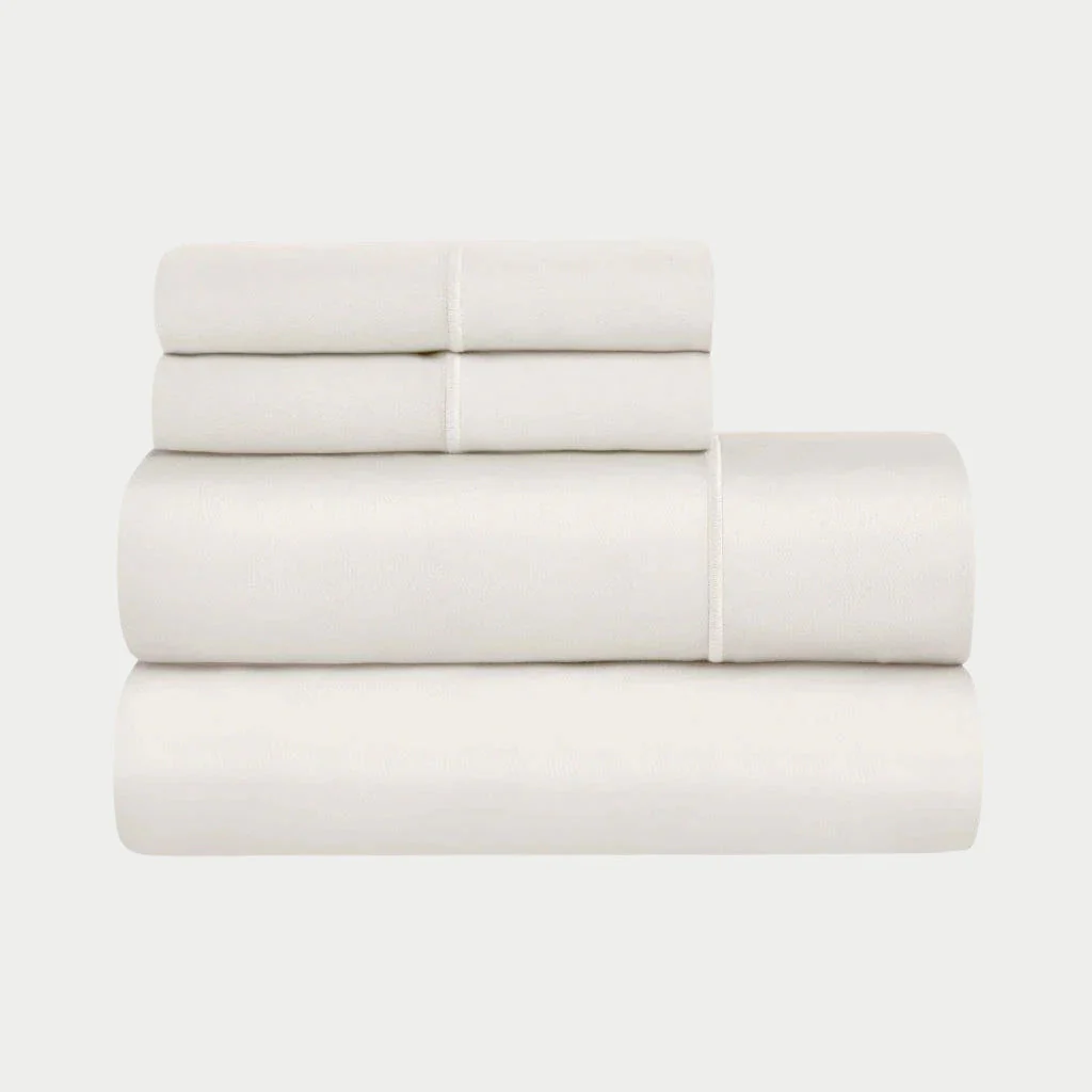 Egyptian Cotton Sateen Embroidered Sheet Set 1500 Thread Count - Image 11