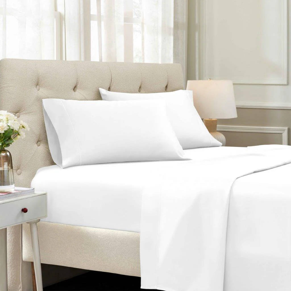 Egyptian Cotton Sateen Embroidered Sheet Set 1500 Thread Count - Image 3
