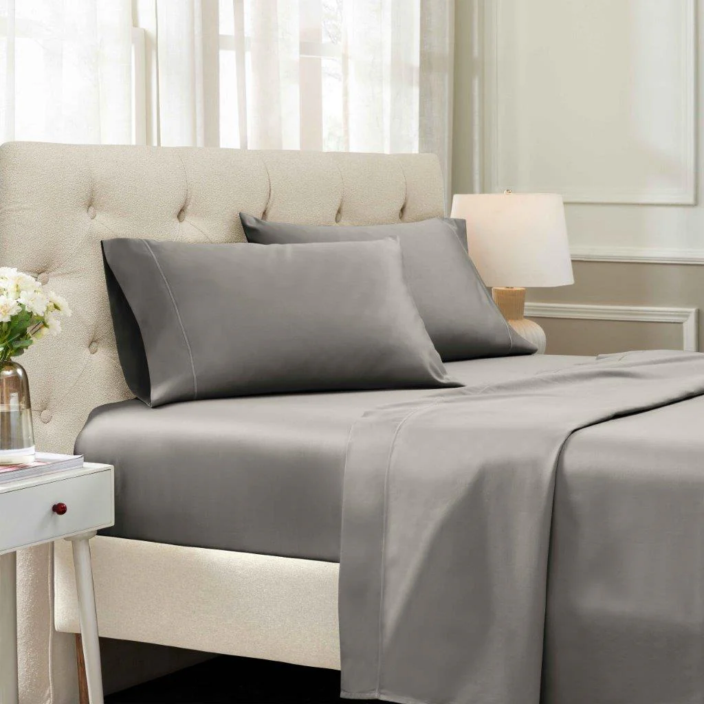 Egyptian Cotton Sateen Embroidered Sheet Set 1500 Thread Count - Image 4