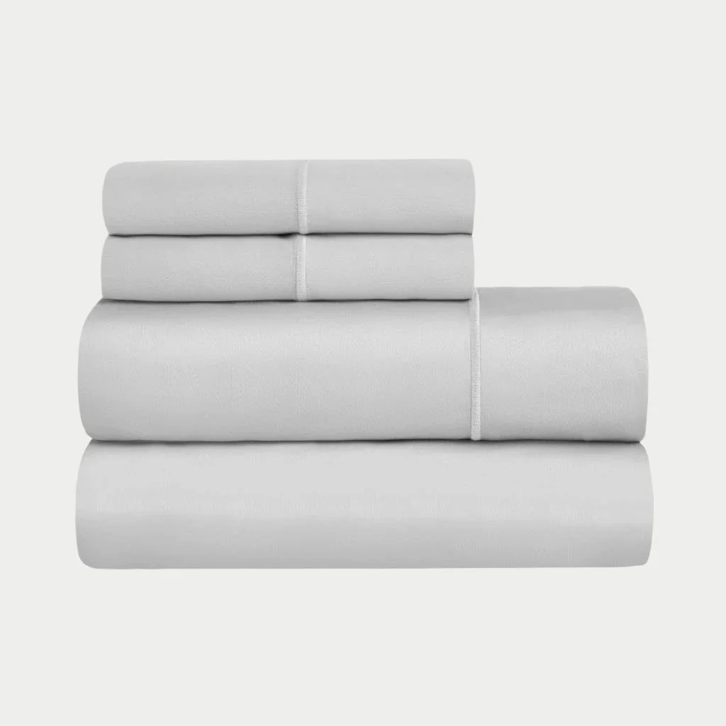 Egyptian Cotton Sateen Embroidered Sheet Set 1500 Thread Count - Image 7