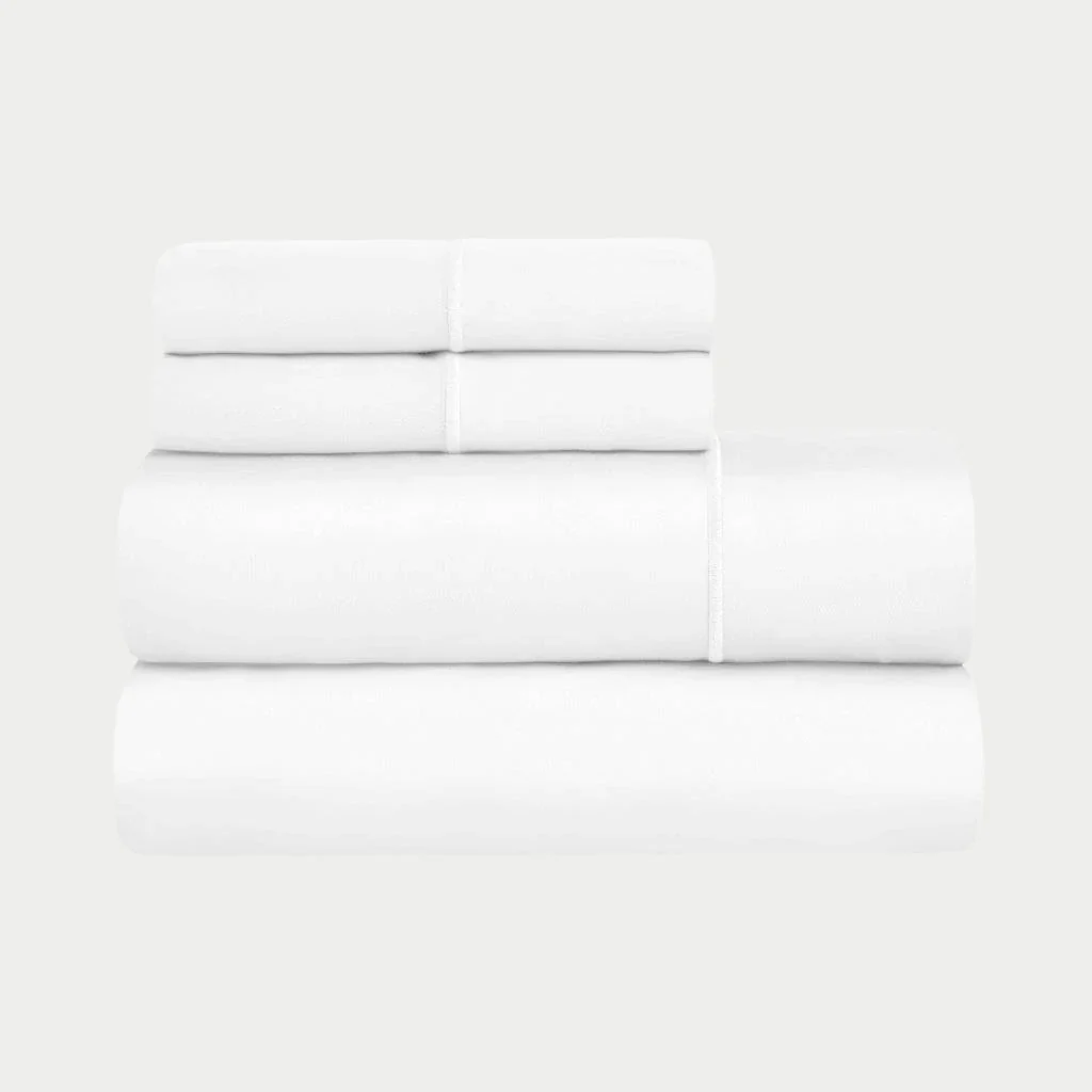 Egyptian Cotton Sateen Embroidered Sheet Set 1500 Thread Count - Image 9
