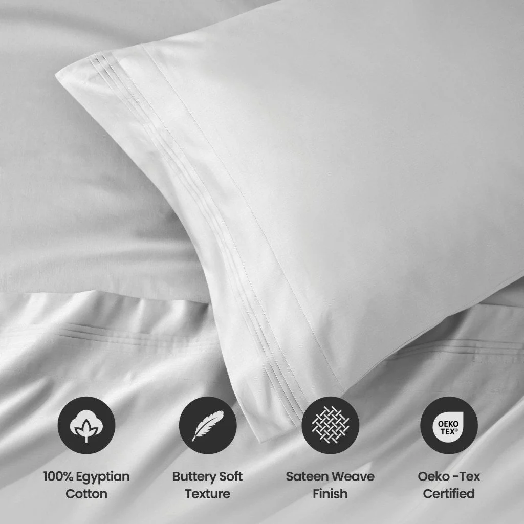 Egyptian Cotton Sateen Sheet Set 1000 Thread Count - Image 67