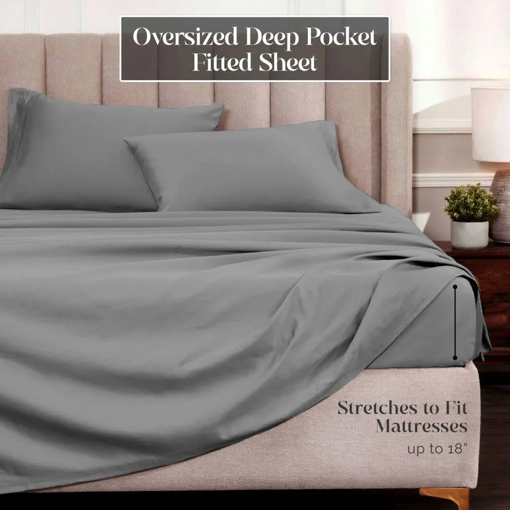 Egyptian Cotton Sateen Sheet Set 1500 Thread Count - Image 35