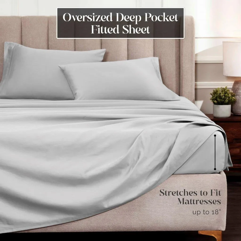 Egyptian Cotton Sateen Sheet Set 1500 Thread Count - Image 71