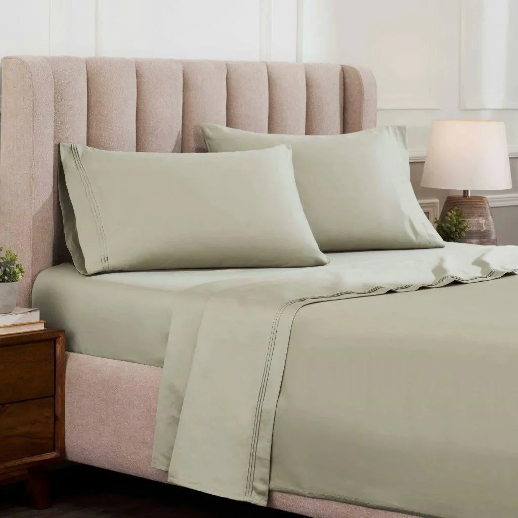 Egyptian Cotton Sateen Sheet Set 1500 Thread Count - Image 73