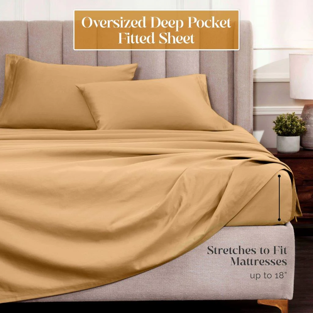 Egyptian Cotton Sateen Sheet Set 1500 Thread Count - Image 8