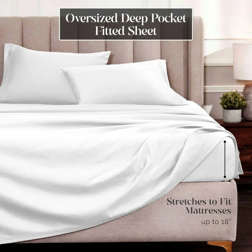 Egyptian Cotton Sateen Sheet Set 1500 Thread Count - Image 91
