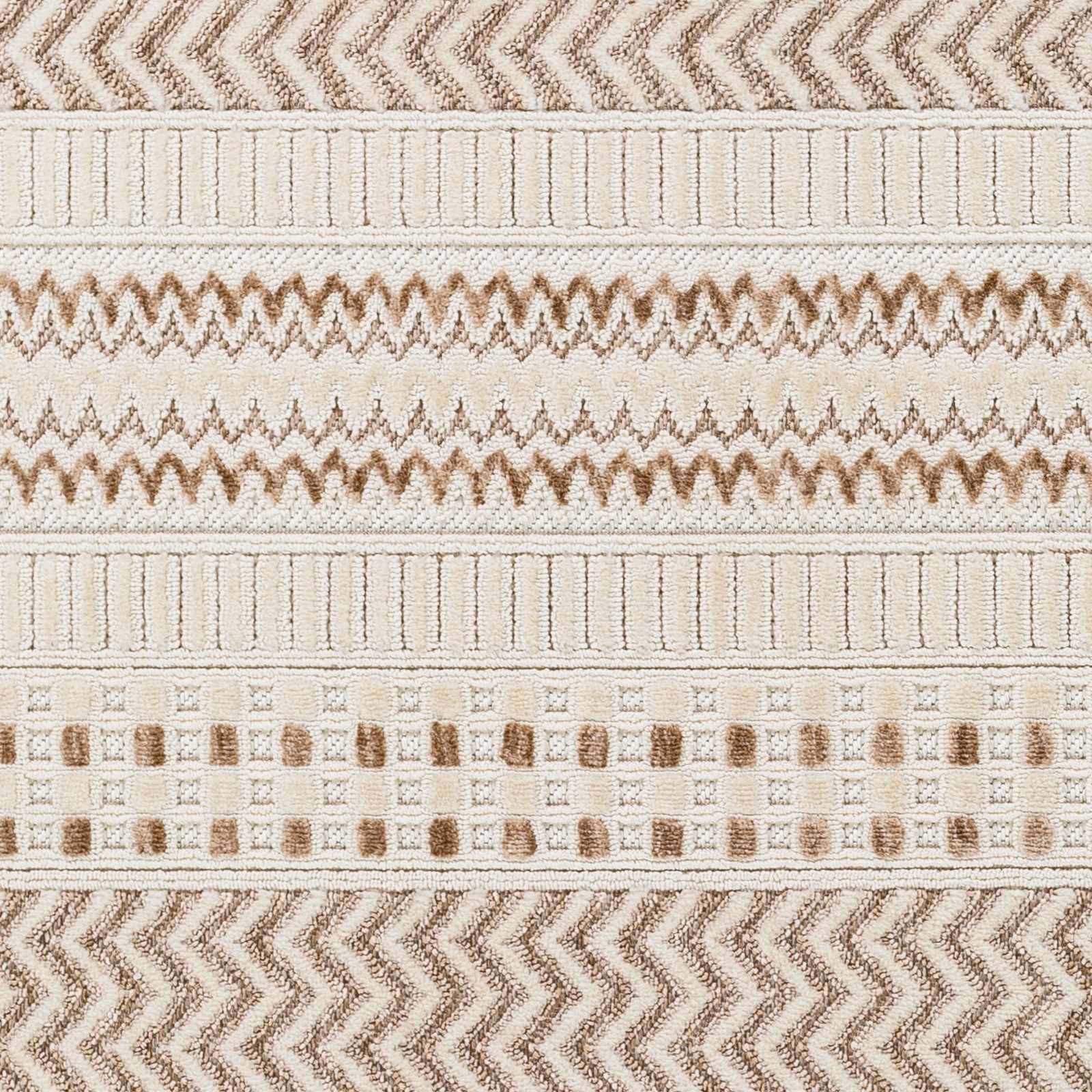 Eiko Beige Textured Saxony Rug with Fringes - Clearance - Image 7
