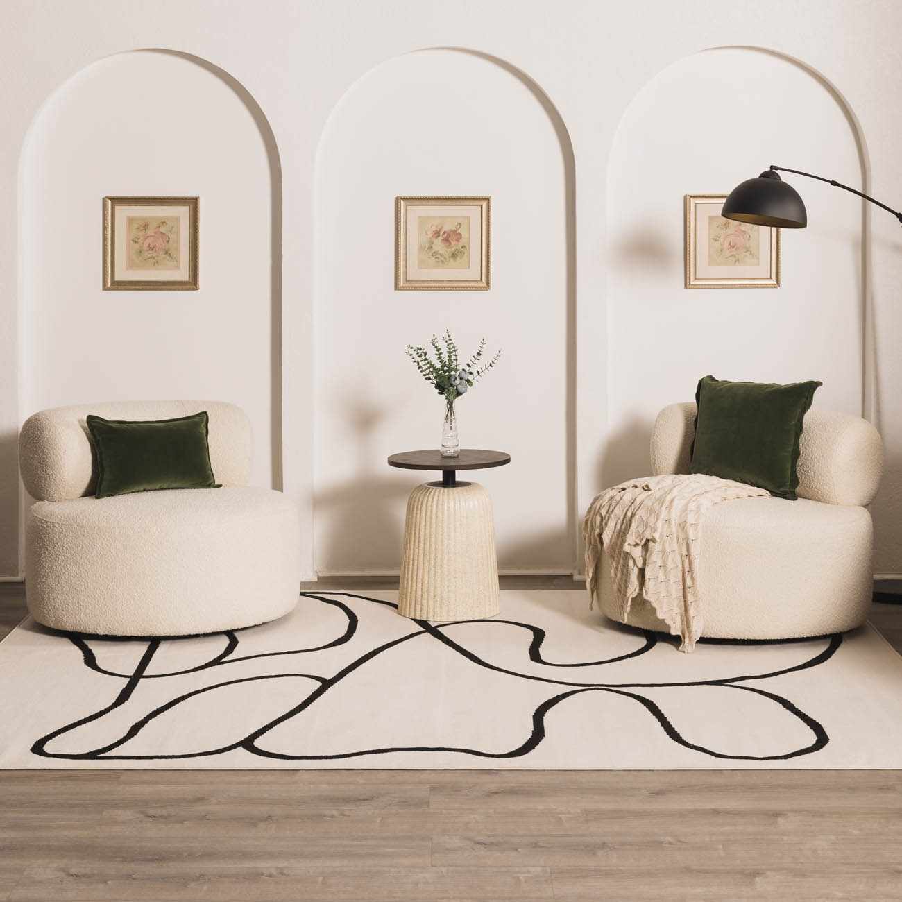 Eilir Modern Low Profile Boho Rug - Image 3