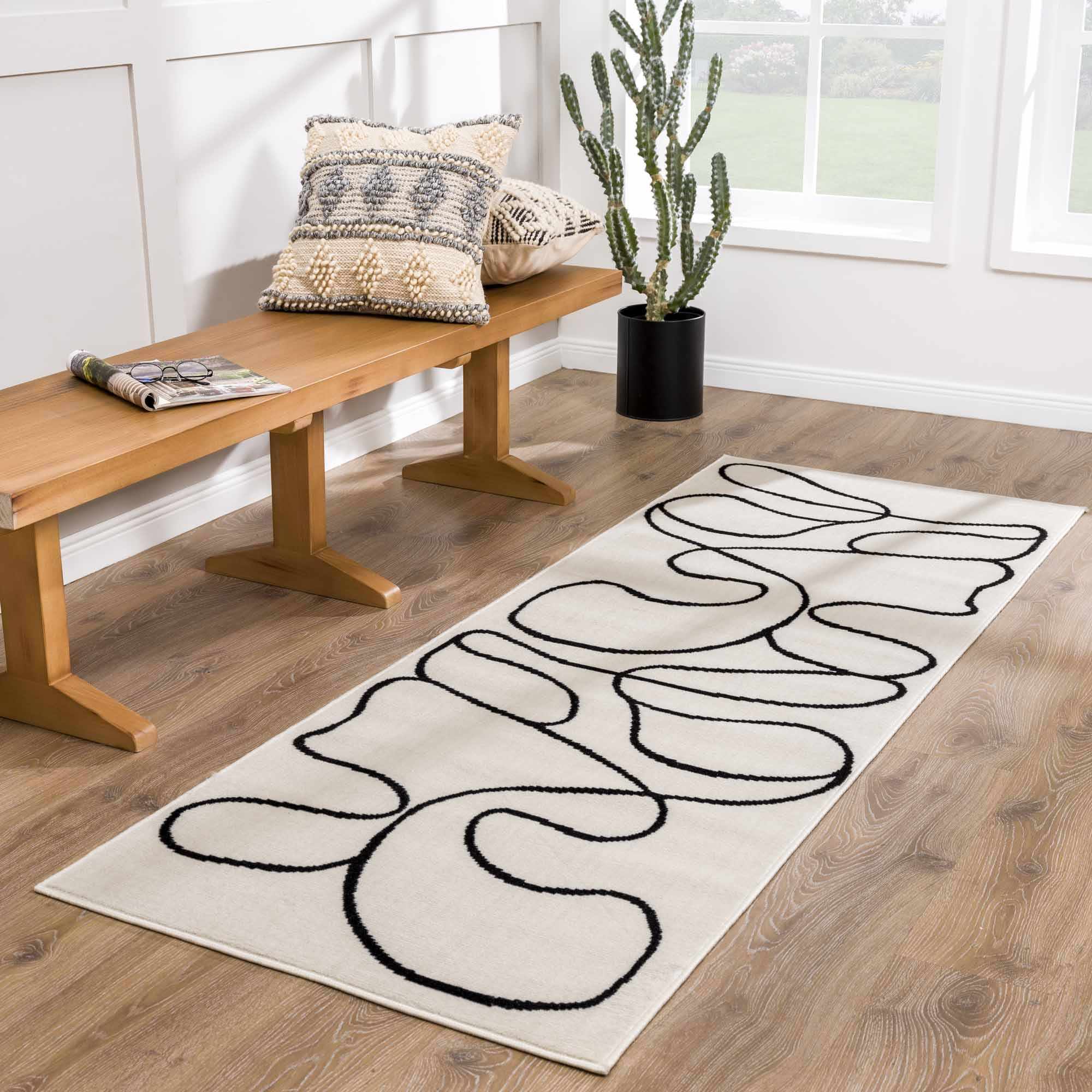 Eilir Modern Low Profile Boho Rug - Image 8