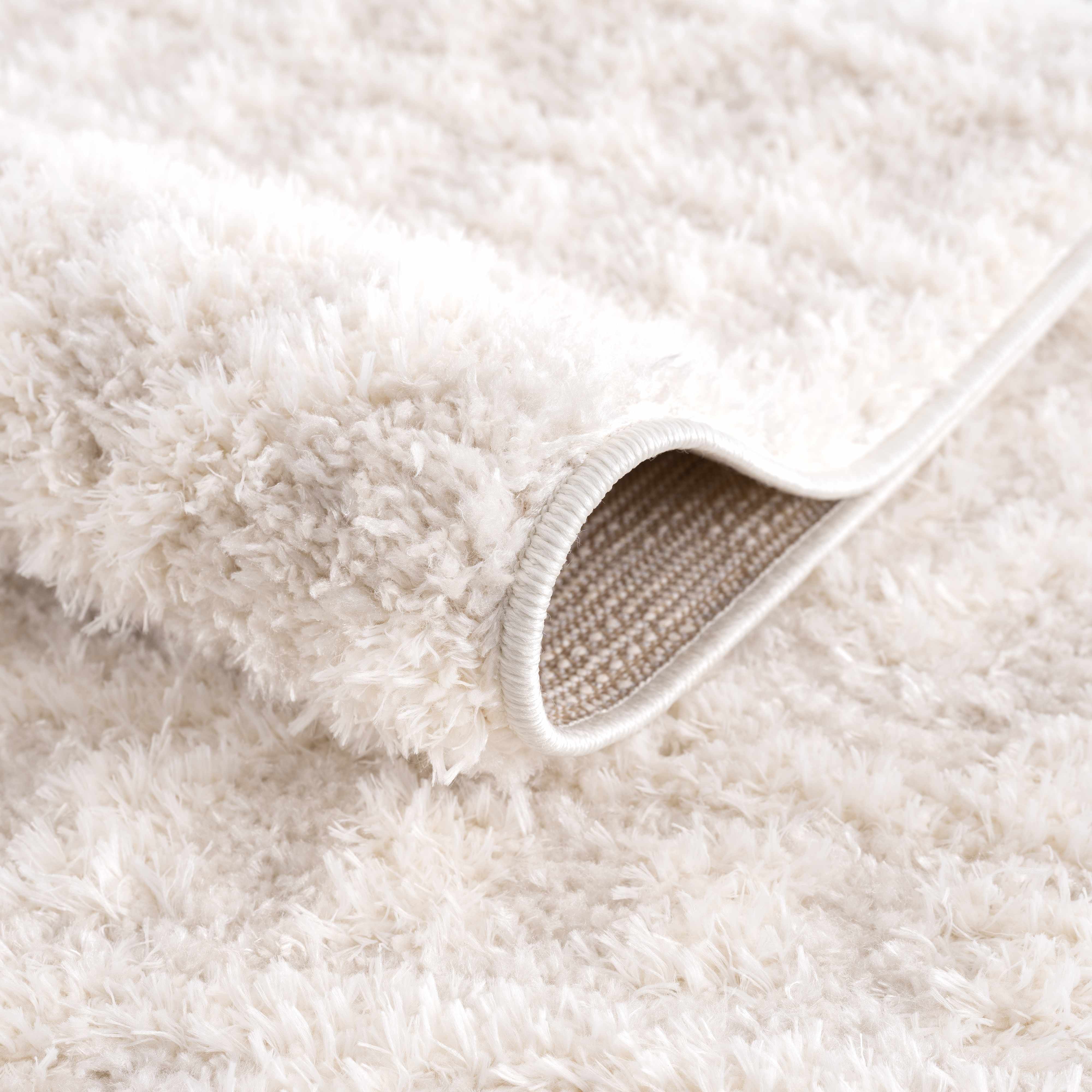 Eivin Cream Diamonds Plush Rug - Image 12