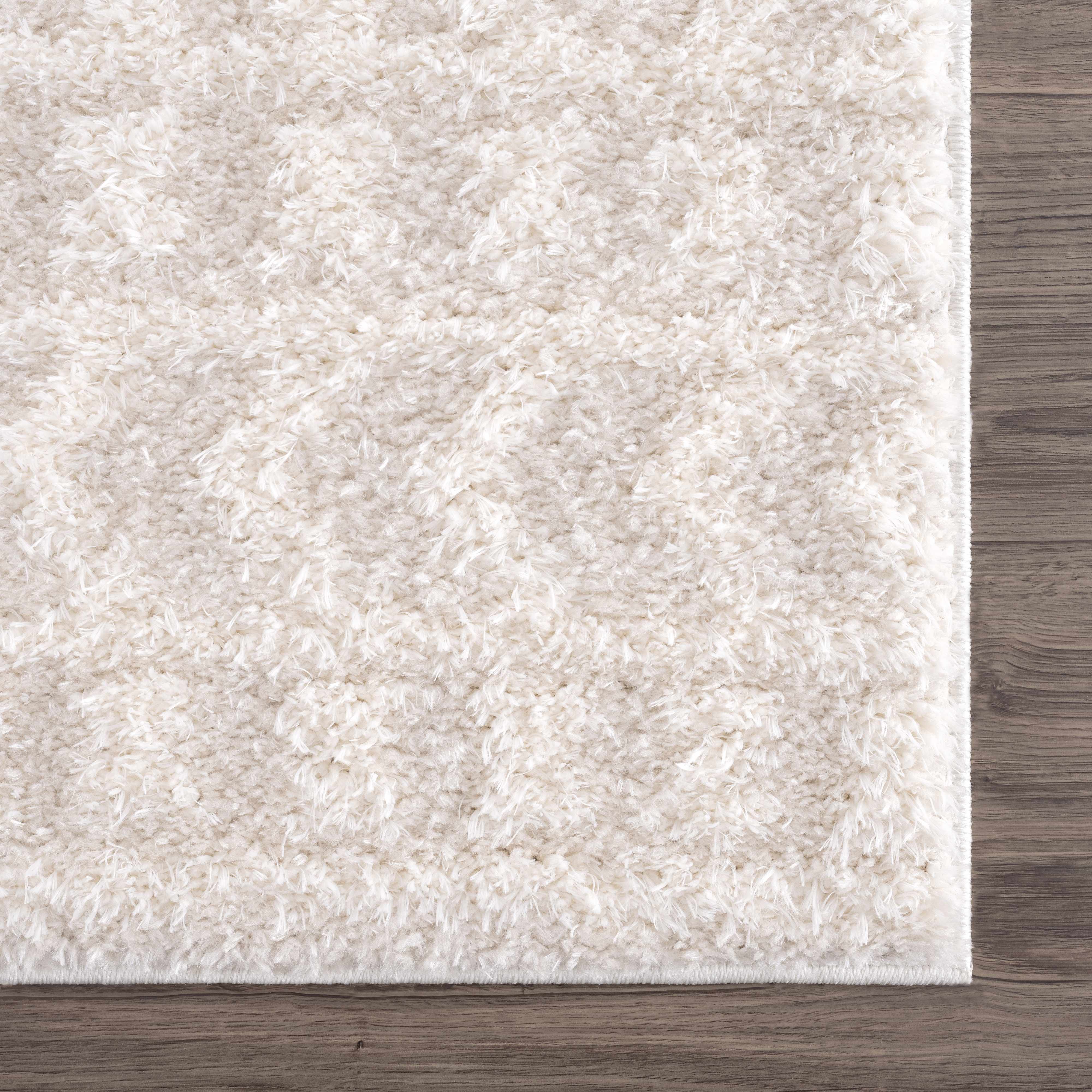 Eivin Cream Diamonds Plush Rug - Image 16