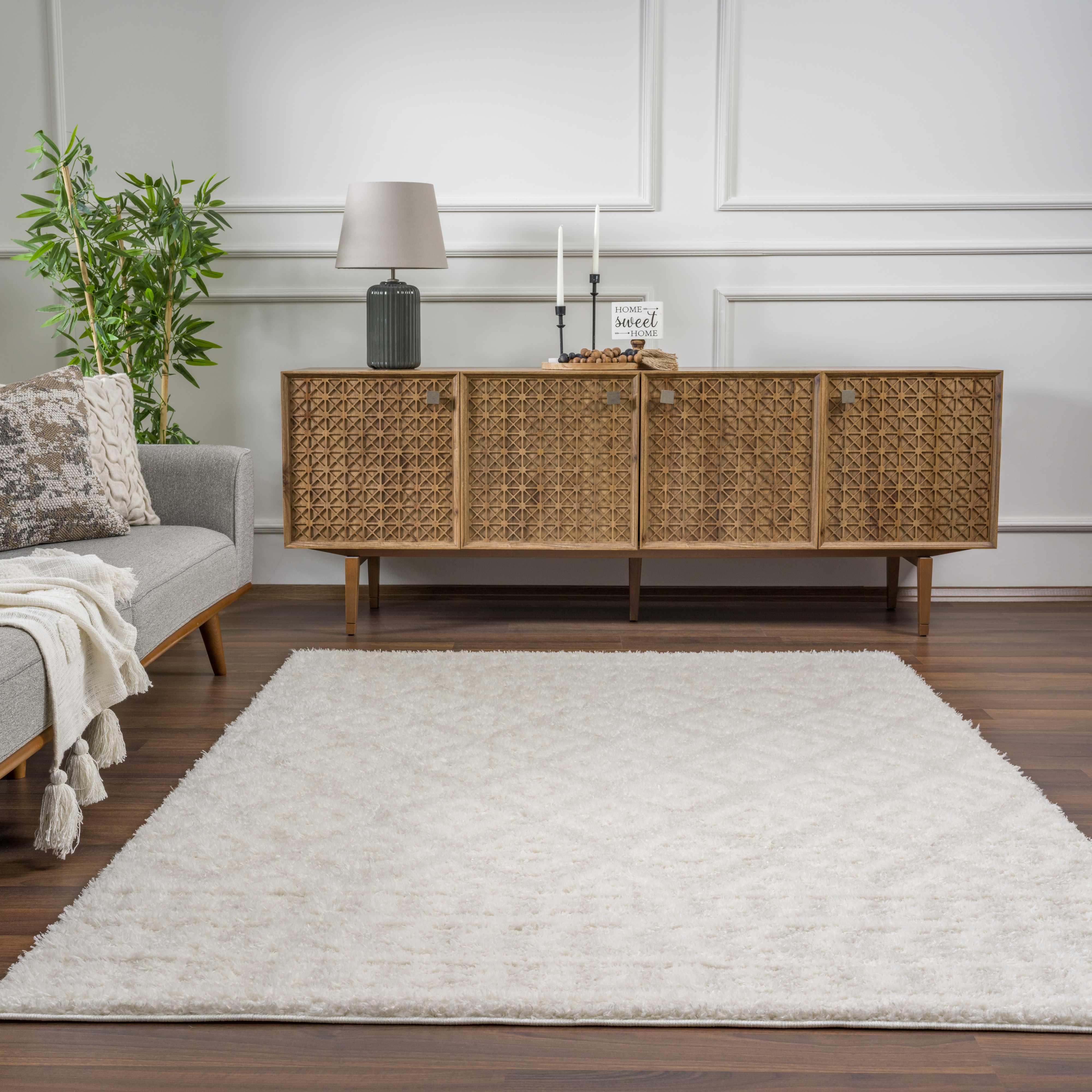 Eivin Cream Diamonds Plush Rug - Image 21