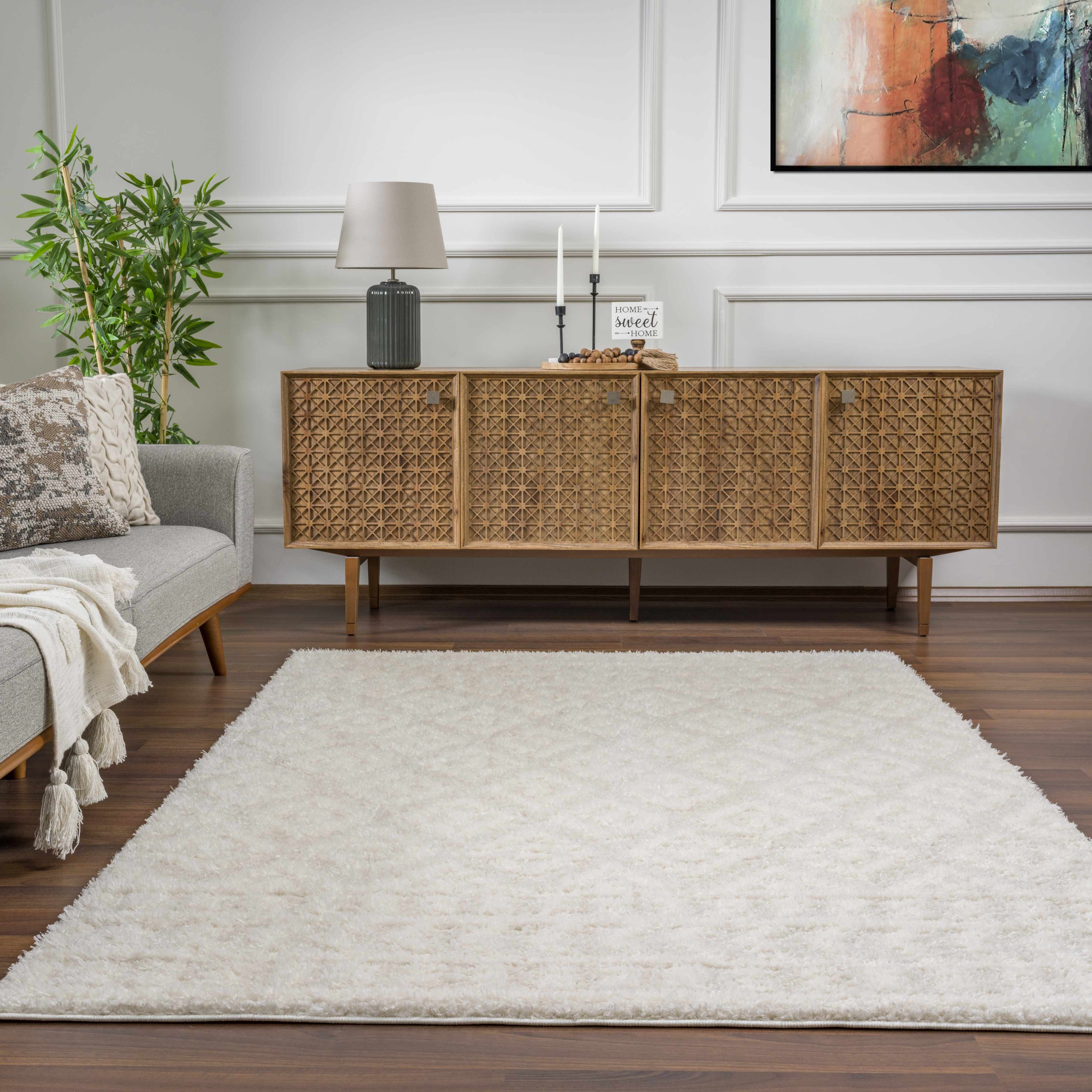 Eivin Cream Diamonds Plush Rug - Image 23