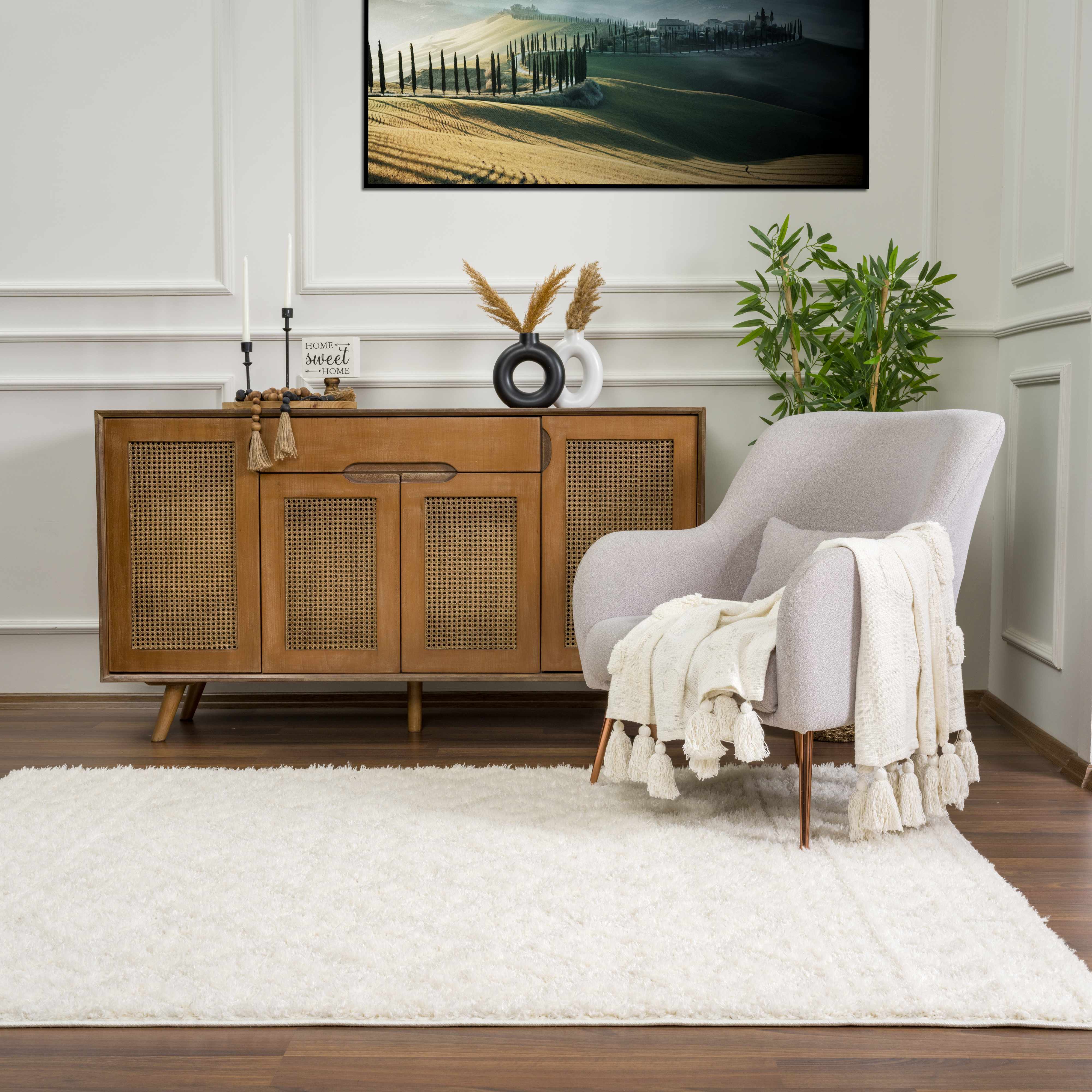 Eivin Cream Diamonds Plush Rug - Image 24
