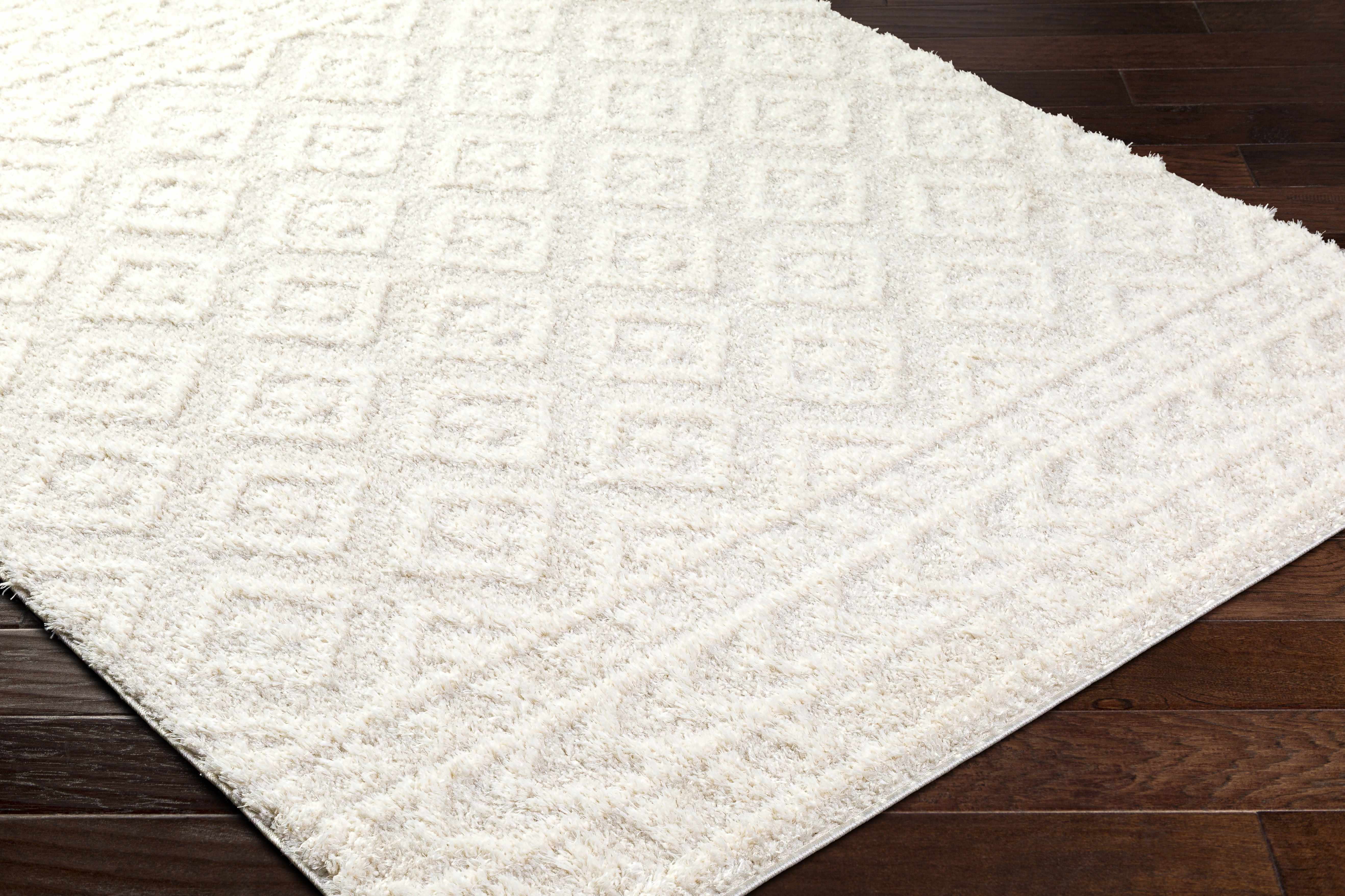 Eivin Cream Diamonds Plush Rug - Image 3