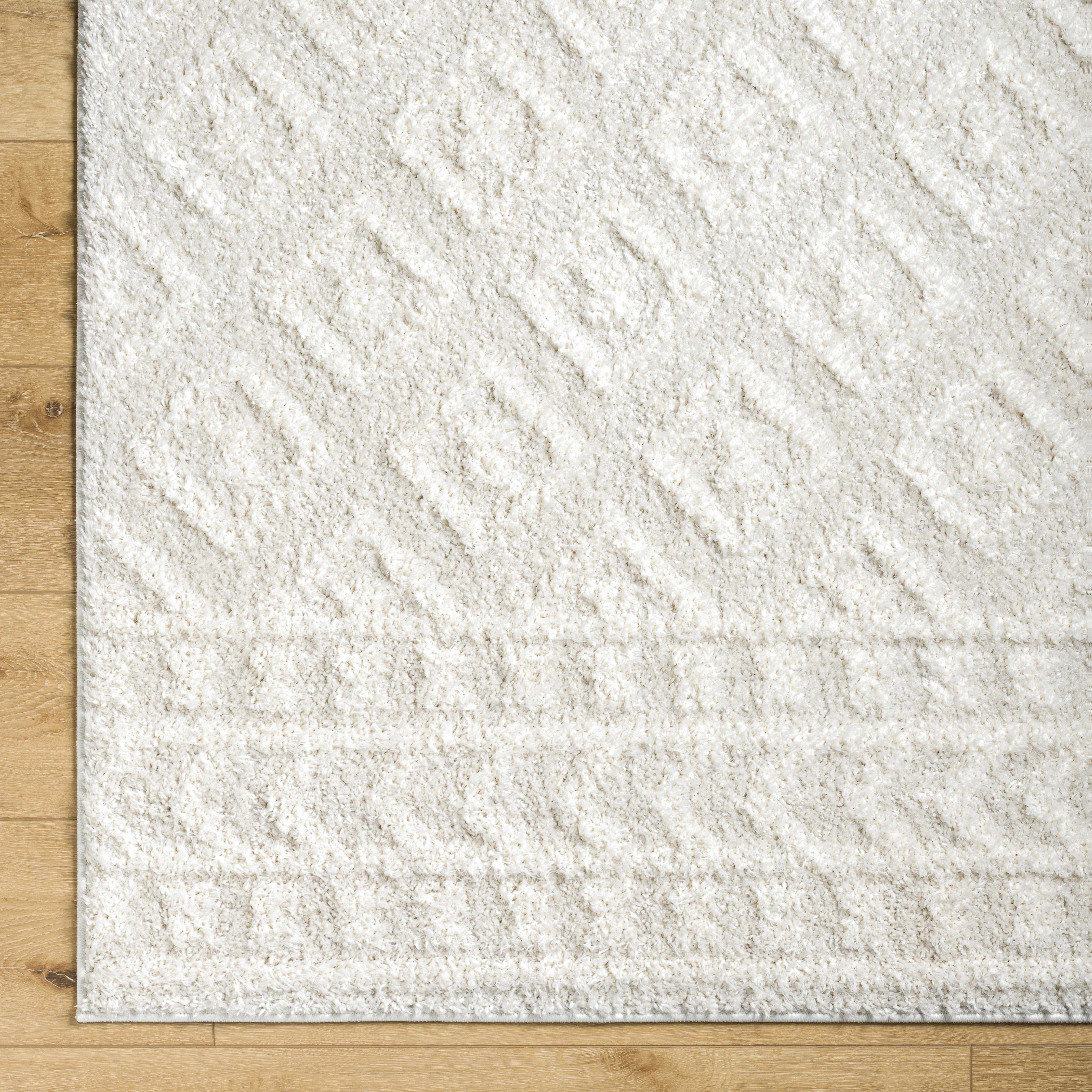 Eivin Cream Diamonds Plush Rug - Image 7