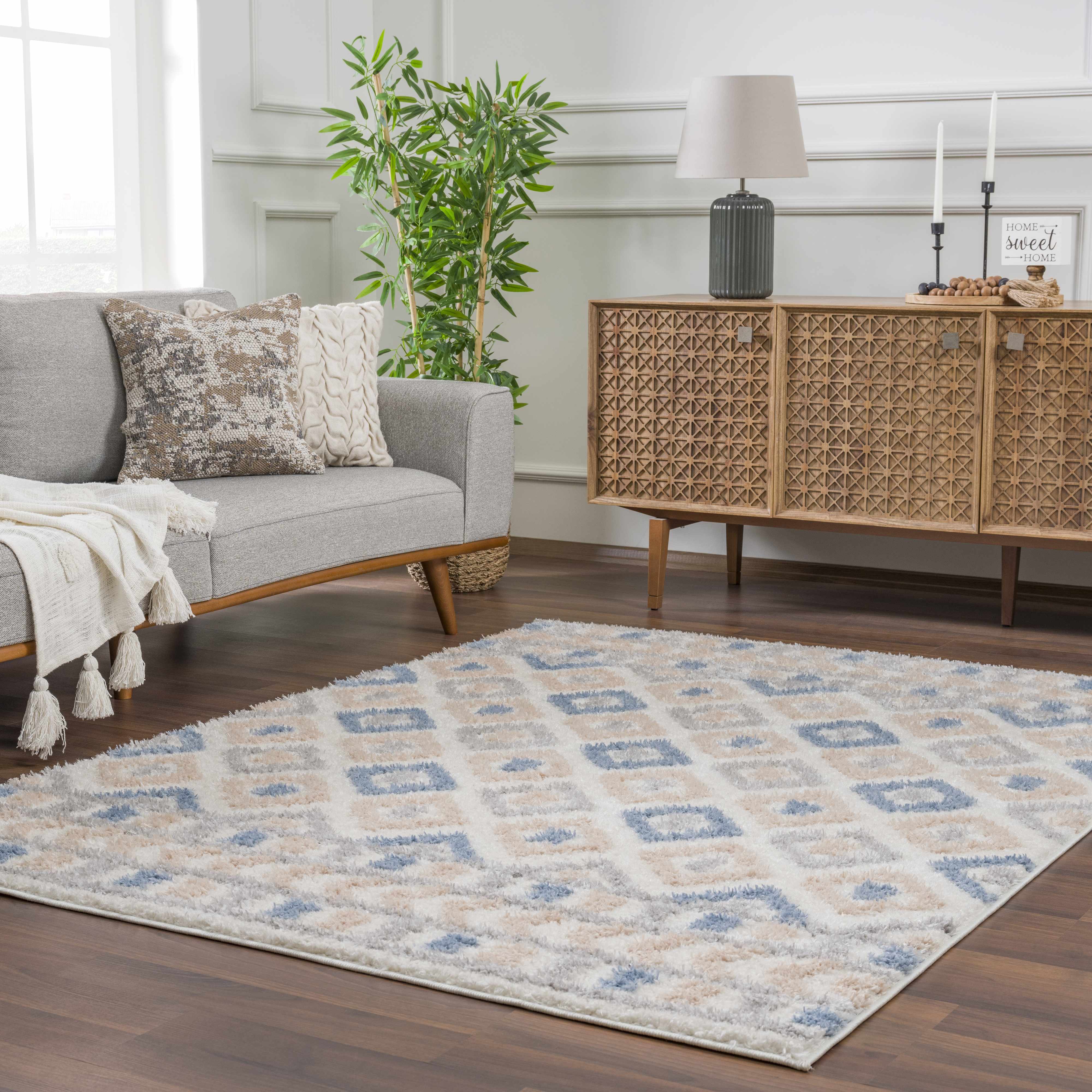 Eivin Pink & Blue Area Rug - Clearance - Image 10