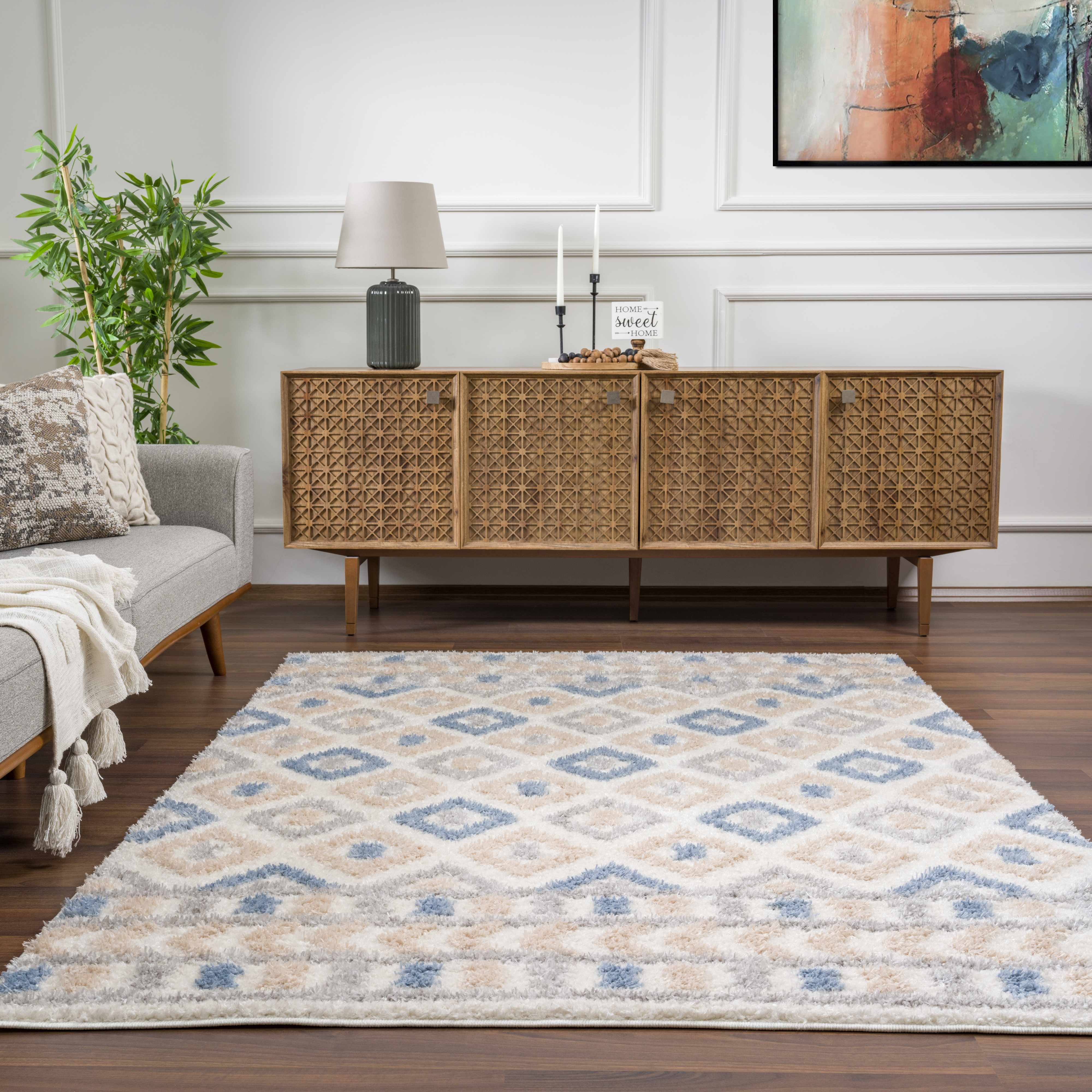Eivin Pink & Blue Area Rug - Clearance - Image 14